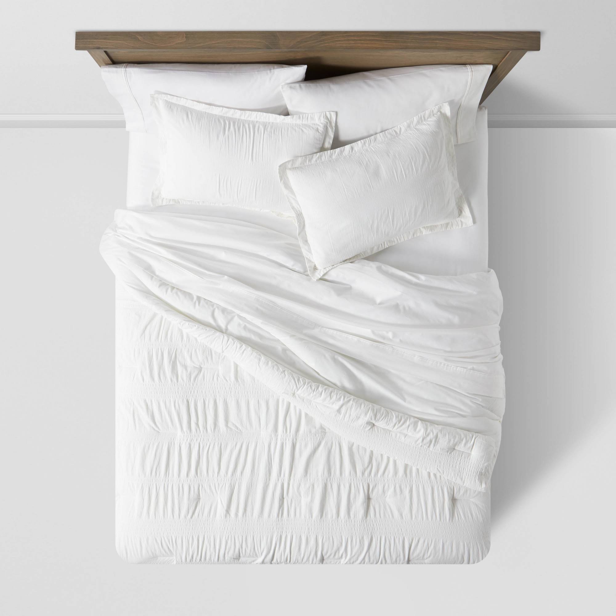 Threshold King Seersucker Comforter & Sham Set White UN_SRRKWE1I Threshold King Seersucker Comforter & Sham Set White UN_SRRKWE1I