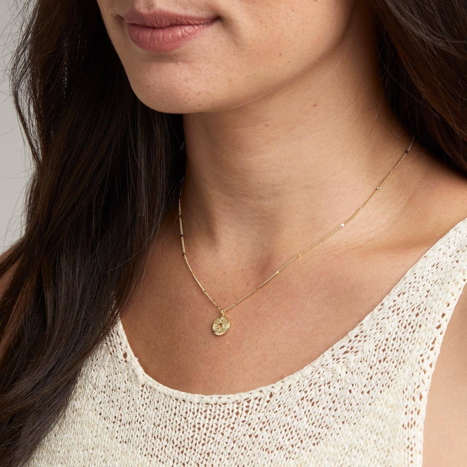 Power Birthstone Coin Necklace - November LU_4UFE0ESD