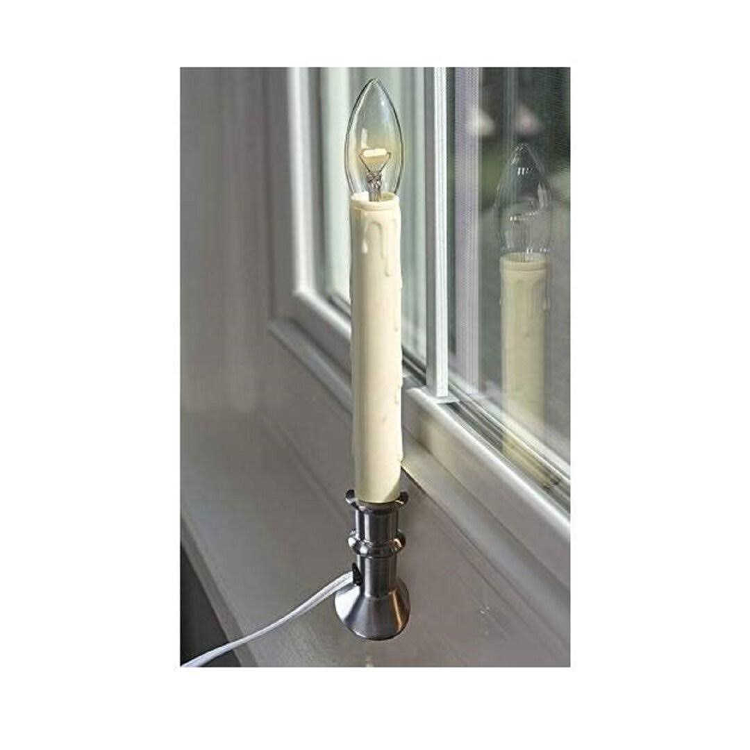 4 Pcs Plug-In Hugger Window Candle With Led Bulb Lighted Window Dcor The Holiday Aisle Color: Antique Bronze LN_X528E91W