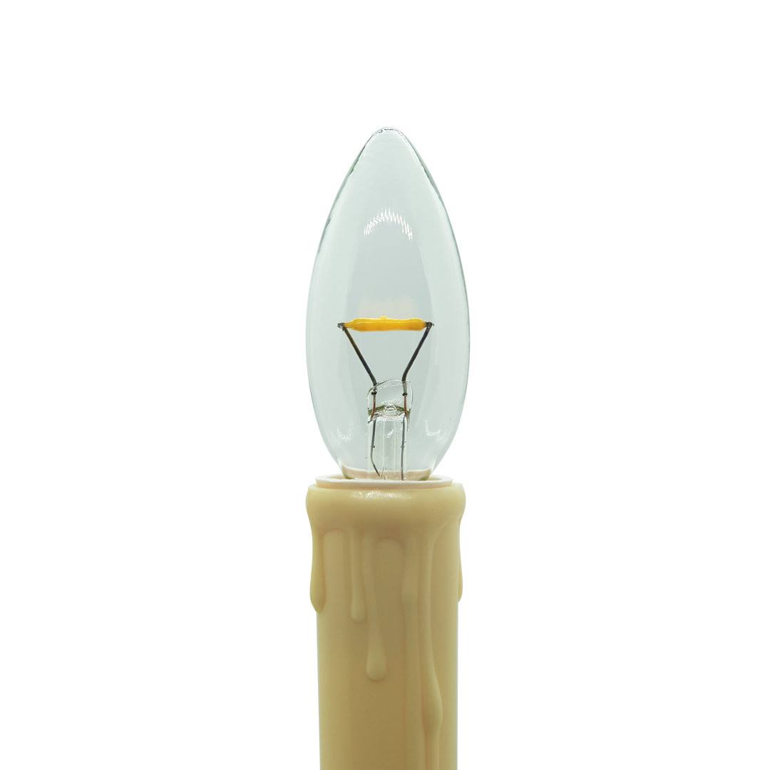 4 Pcs Plug-In Hugger Window Candle With Led Bulb Lighted Window Dcor The Holiday Aisle Color: Antique Bronze LN_X528E91W