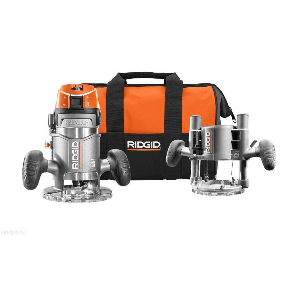 Ridgid R29303n 11 Amp 2 Hp 1/2 In. Heavy-Duty Fixed And Plunge Base Corded Router KN_TYUJECDZ Ridgid R29303n 11 Amp 2 Hp 1/2 In. Heavy-Duty Fixed And Plunge Base Corded Router KN_TYUJECDZ