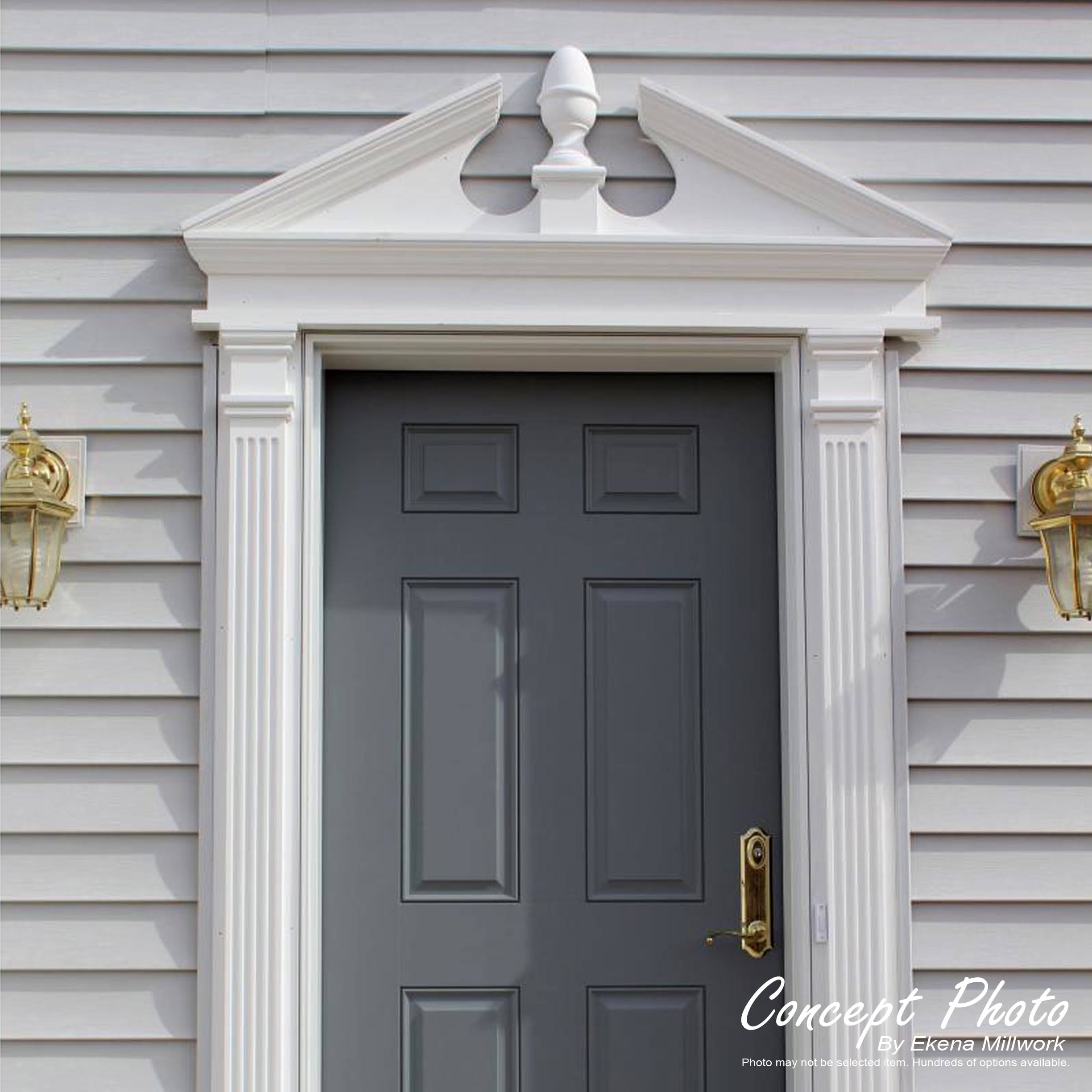 Ekena Millwork Pedps024x070sgf01 24W X 7H X 2-1/2P Segment Arch W/ Flankers Sunburst Architectural Grade Pvc Pediment XP_N39BIMLT Ekena Millwork Pedps024x070sgf01 24W X 7H X 2-1/2P Segment Arch W/ Flankers Sunburst Architectural Grade Pvc Pediment XP_N39BIMLT
