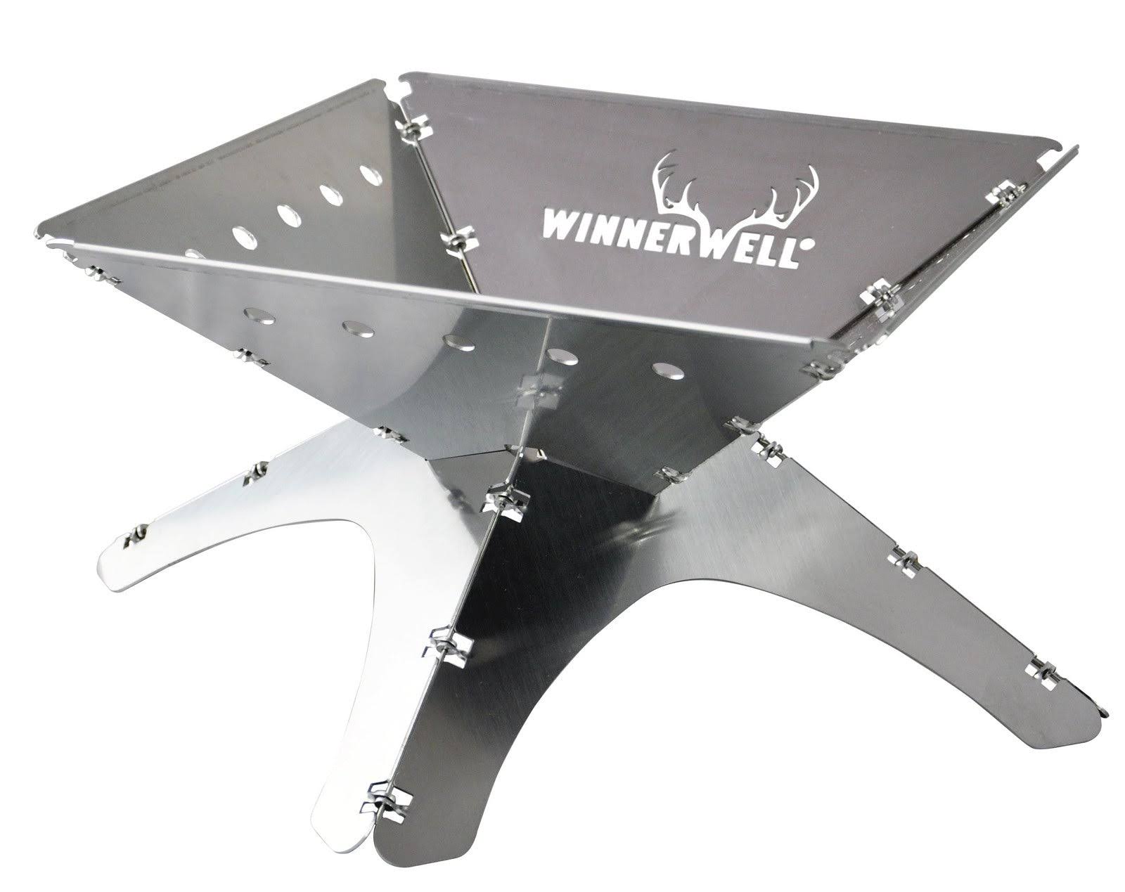 Winnerwell Flatfold Fire Pit - Medium Portable Stainless Steel Fire Pan F8_1ZECY0FZ Winnerwell Flatfold Fire Pit - Medium Portable Stainless Steel Fire Pan F8_1ZECY0FZ