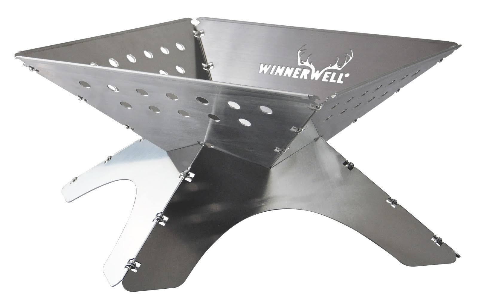 Winnerwell Flatfold Fire Pit - Medium Portable Stainless Steel Fire Pan F8_1ZECY0FZ Winnerwell Flatfold Fire Pit - Medium Portable Stainless Steel Fire Pan F8_1ZECY0FZ