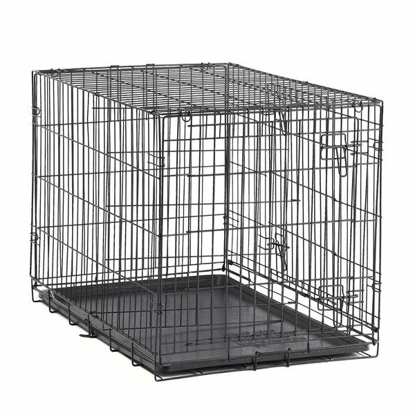 Vibrant Life Double-Door Foldable Metal Wire Dog Crate With Divider, X-Large, 42 DH_O8OCJXP7