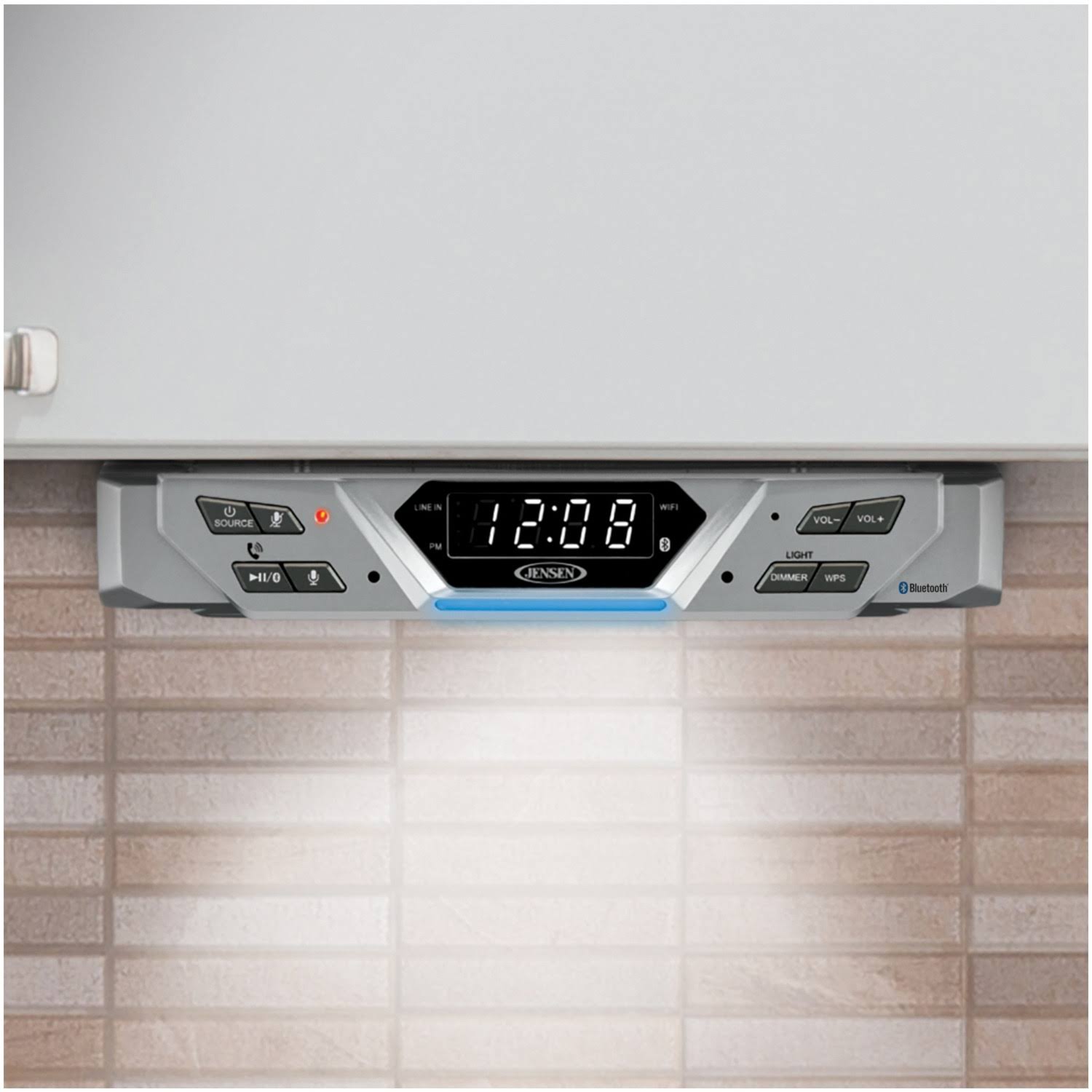 Jensen Jas-725 Under-Cabinet Bluetooth Music System With Alexa Far Field & Tap To Talk MV_MFAOHZSX Jensen Jas-725 Under-Cabinet Bluetooth Music System With Alexa Far Field & Tap To Talk MV_MFAOHZSX