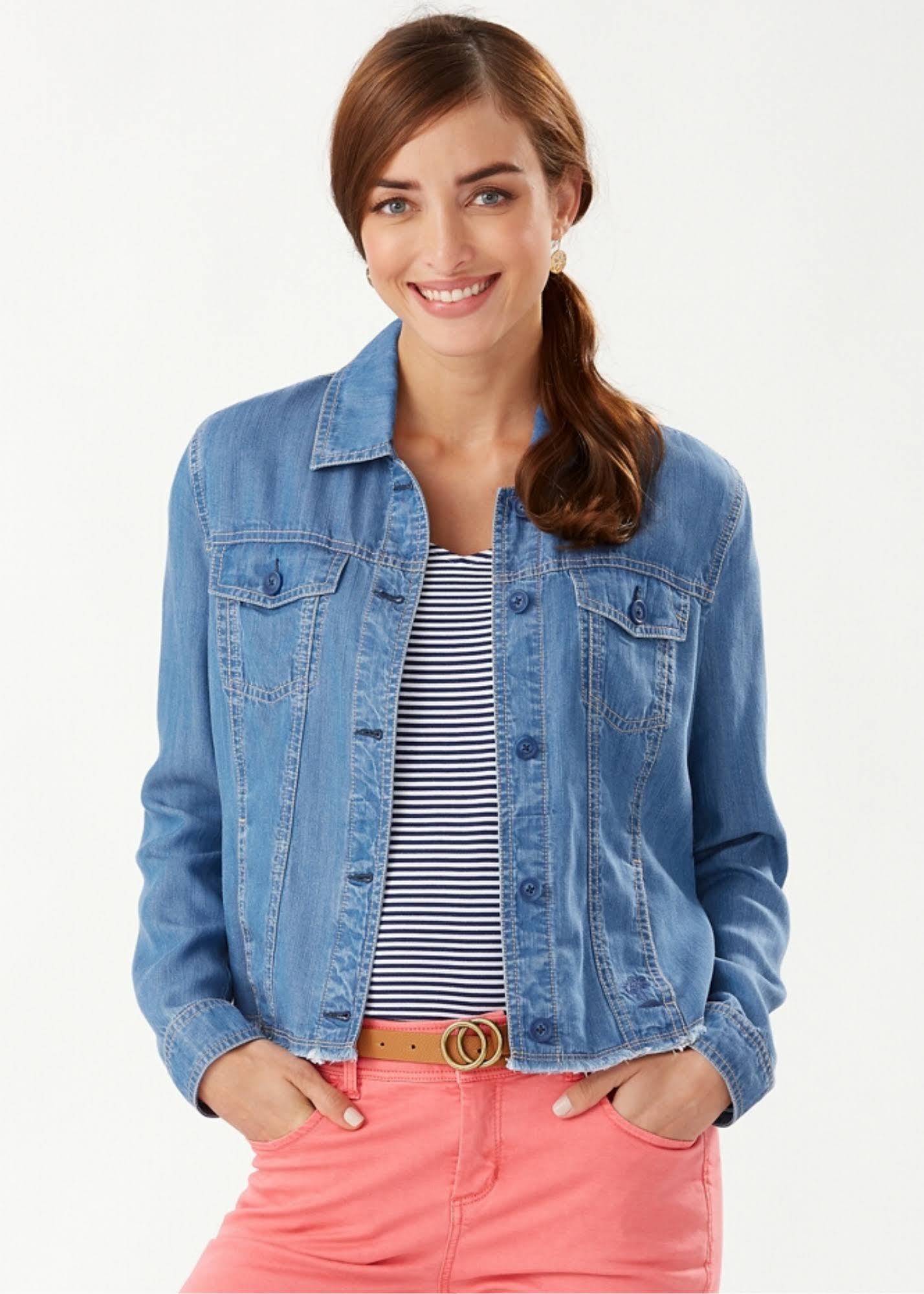 Tommy Bahama O'lei Chambray Jacket Medium Indigo Wash HM_CVUHCA4V