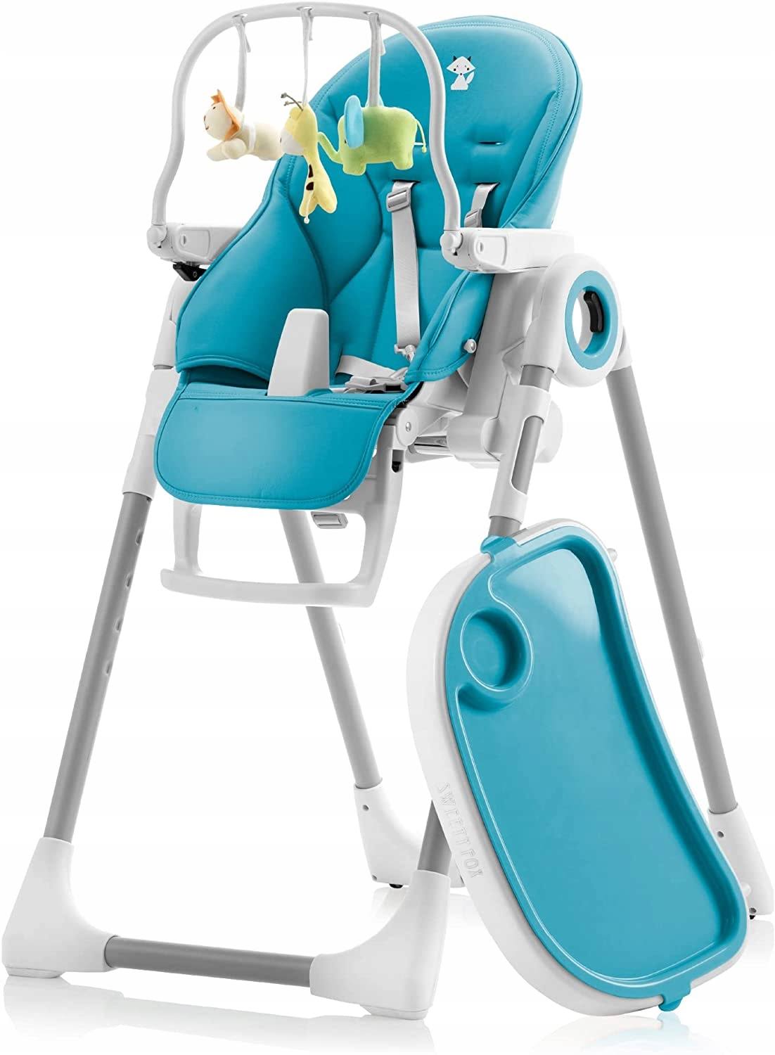 Sweety Fox Folding High Chairs For Babies And Toddlers - With Toy Arch - High Chair With Adjustable Heights And Position - Baby High Chairs 6 Months EM_COKJ9PMG