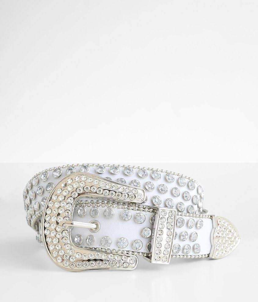 Industrial Indigo Rhinestone Belt - White 38, Men's 5W_QSJVRMQG