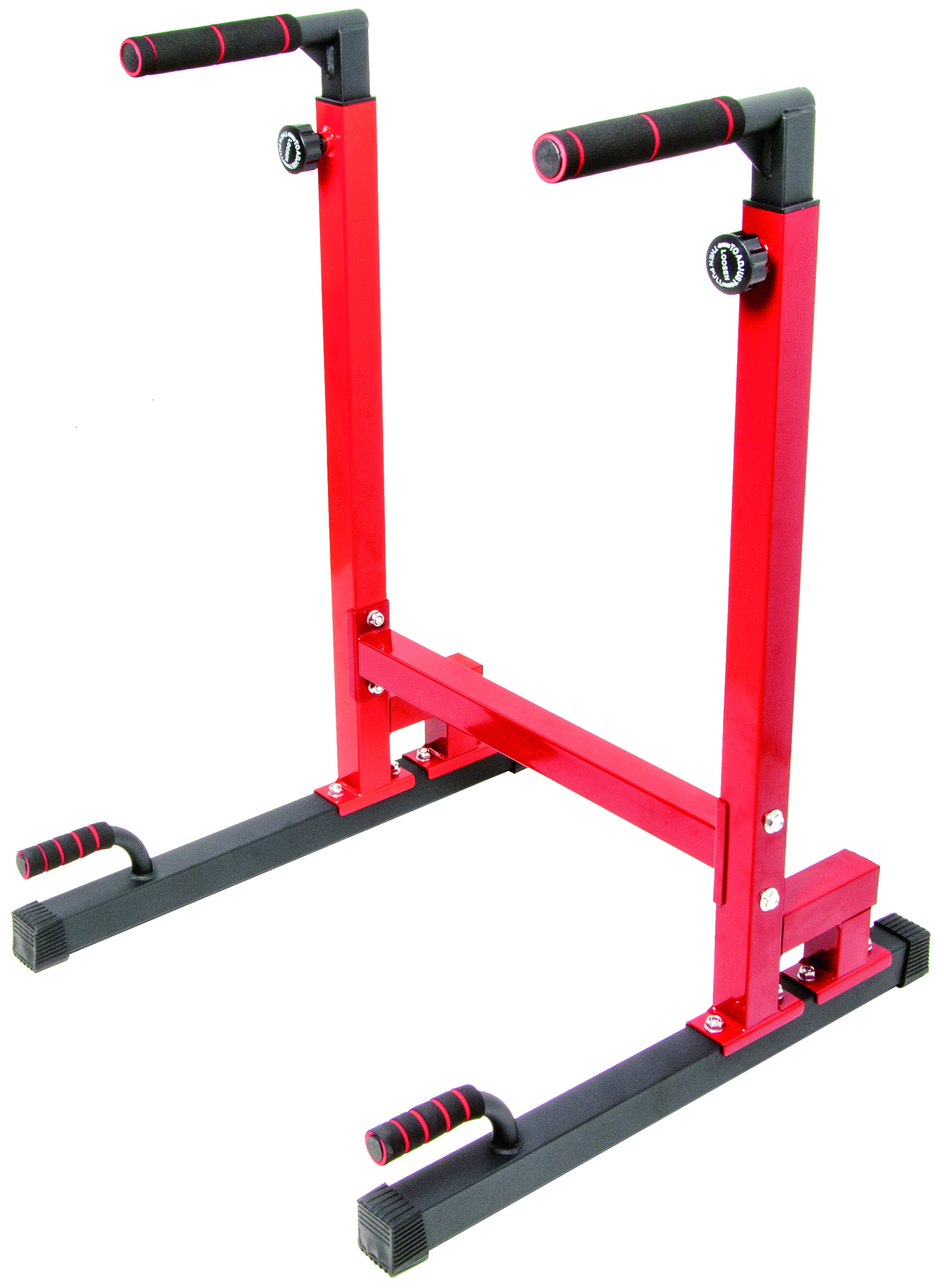 Balancefrom Multi-Function Dip Stand Dip Station Dip Bar With Improved Structure Design, 500-Pound Capacity, Red Z2_AP21GJ4O