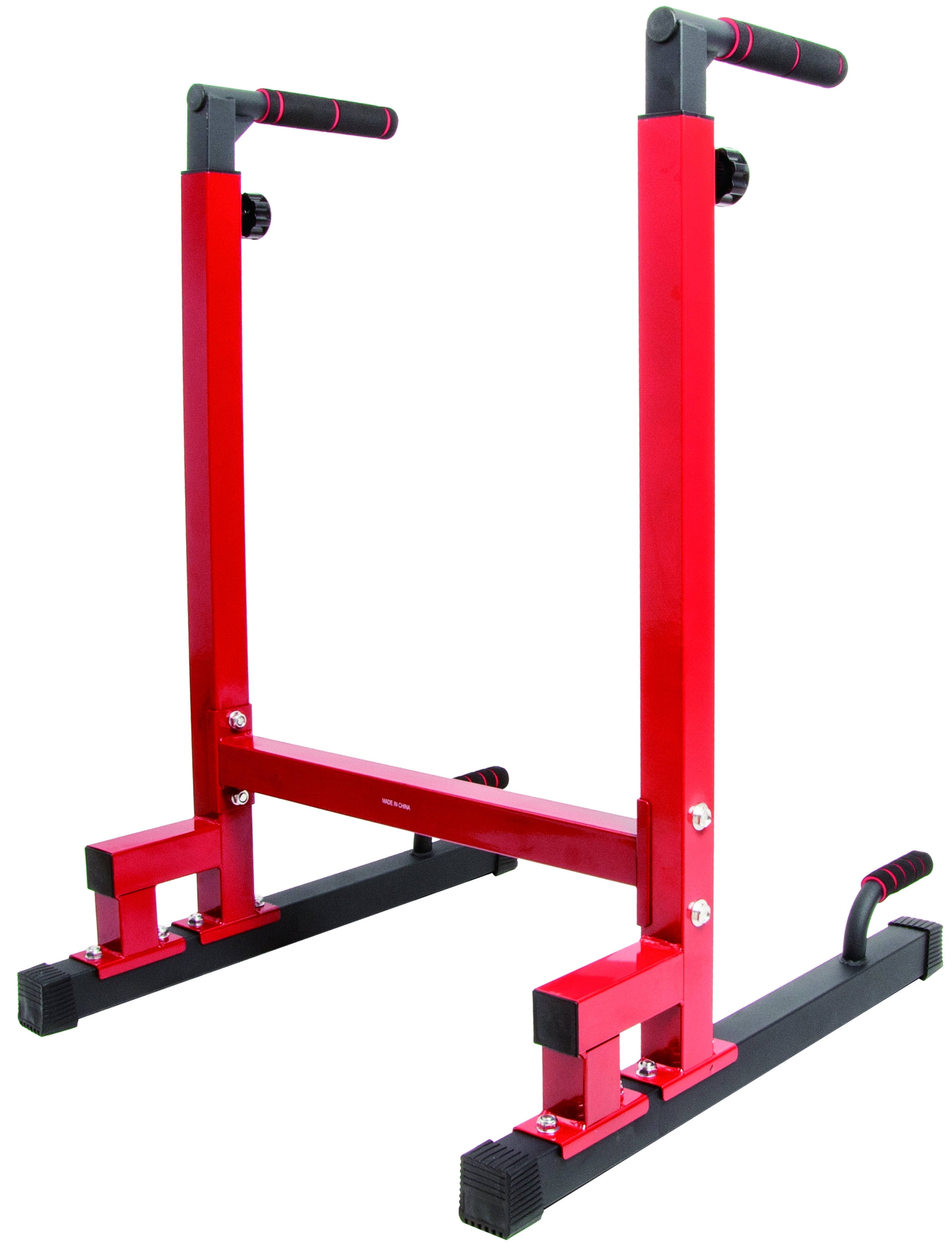 Balancefrom Multi-Function Dip Stand Dip Station Dip Bar With Improved Structure Design, 500-Pound Capacity, Red Z2_AP21GJ4O