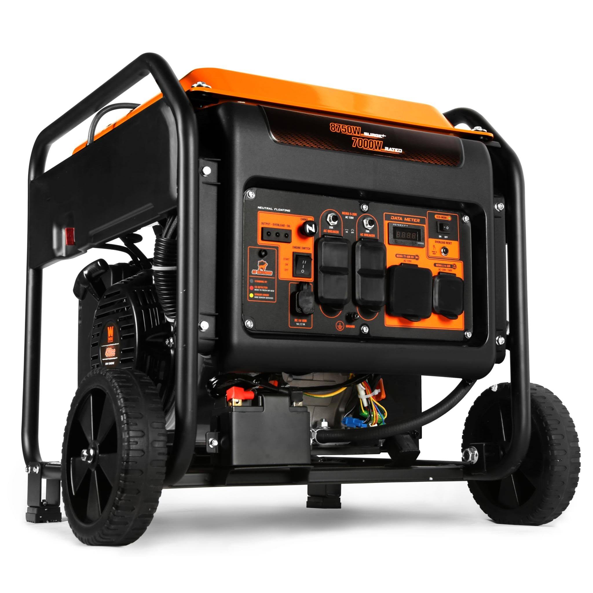 Wen Gn875ix 8750-Watt Rv And Transfer-Switch-Ready 120v/240v Electric Start Open Frame Inverter Generator With Co Shutdown Sensor Individual 1I_UWGHVDU6 Wen Gn875ix 8750-Watt Rv And Transfer-Switch-Ready 120v/240v Electric Start Open Frame Inverter Generator With Co Shutdown Sensor Individual 1I_UWGHVDU6