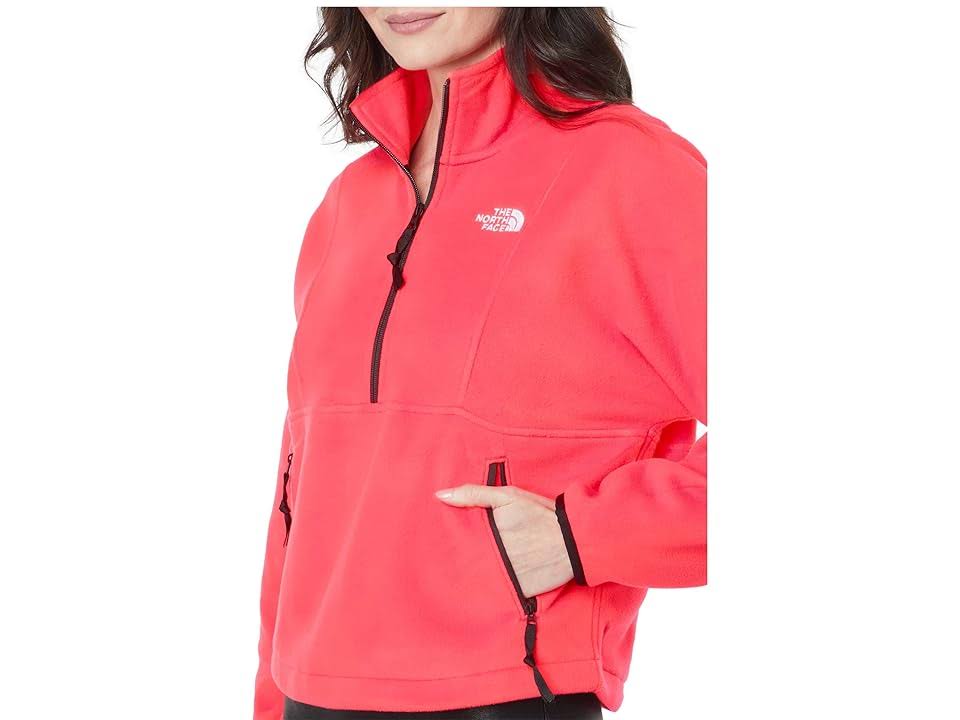 The North Face Women's Tka Attitude 1/4 Zip Fleece Pullover, Large, Brilliant Coral | Holiday Gift VO_P5TNFZHA