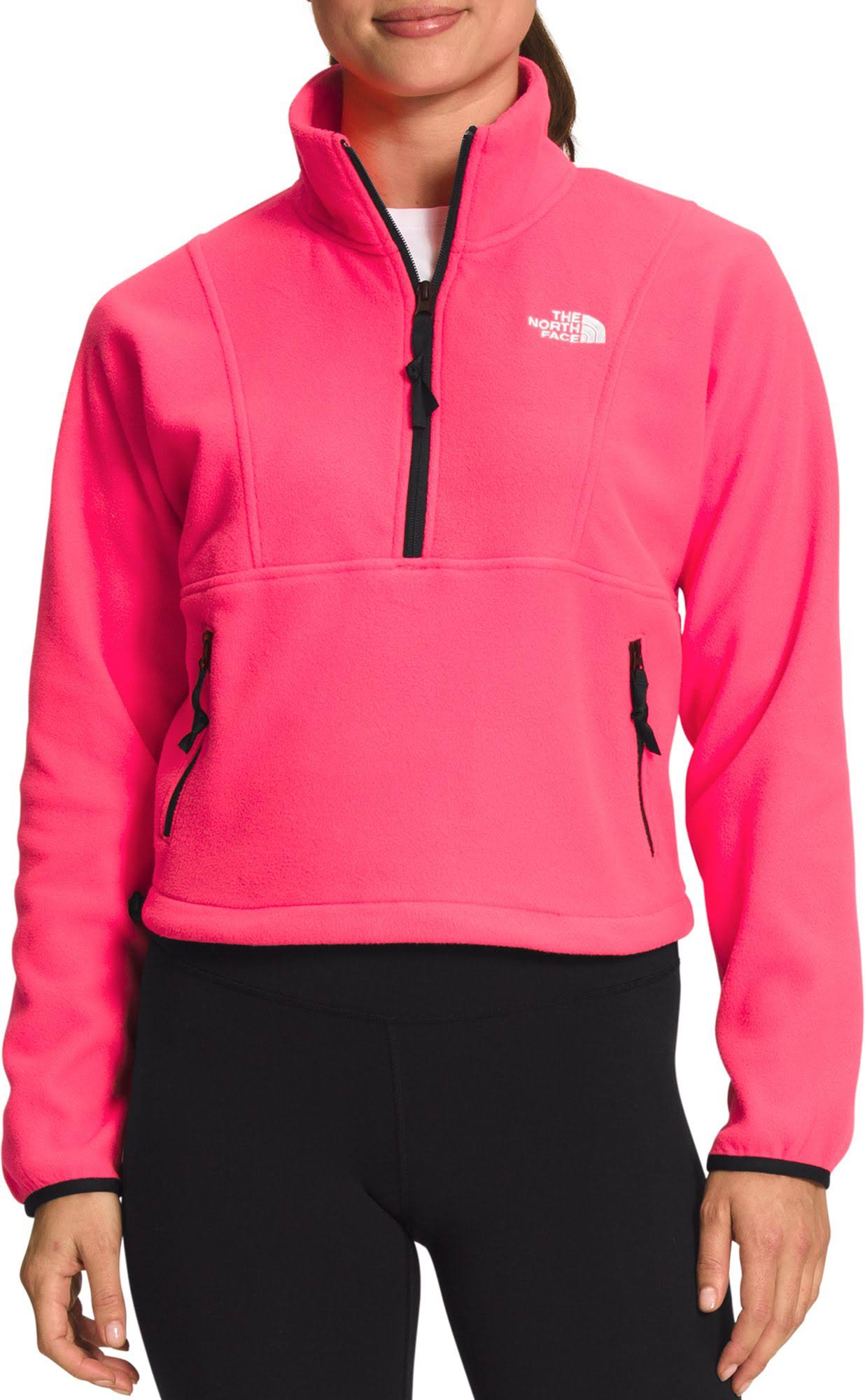 The North Face Women's Tka Attitude 1/4 Zip Fleece Pullover, Large, Brilliant Coral | Holiday Gift VO_P5TNFZHA