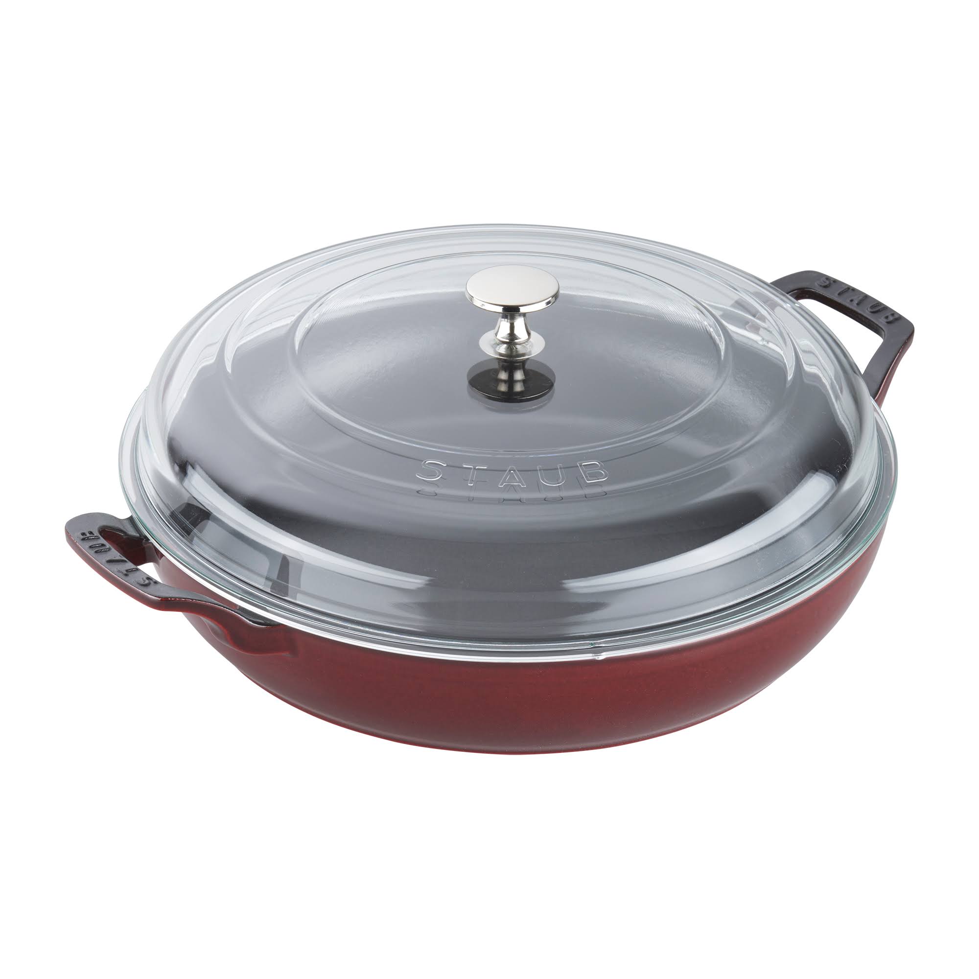Staub - Cast Iron 3.5-Qt Braiser With Glass Lid - Grenadine SK_OWIAV0JM Staub - Cast Iron 3.5-Qt Braiser With Glass Lid - Grenadine SK_OWIAV0JM