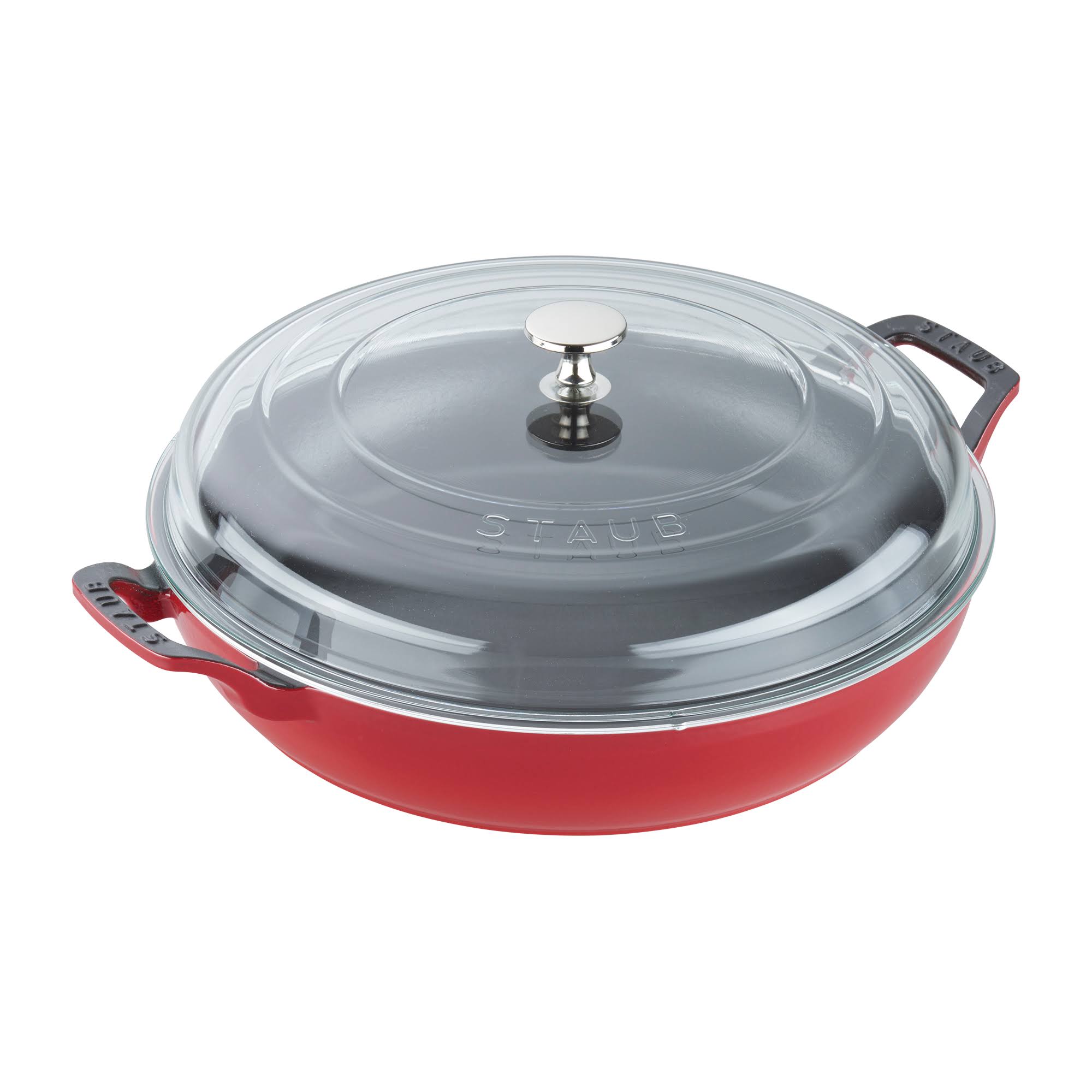 Staub - Cast Iron 3.5-Qt Braiser With Glass Lid - Grenadine SK_OWIAV0JM Staub - Cast Iron 3.5-Qt Braiser With Glass Lid - Grenadine SK_OWIAV0JM