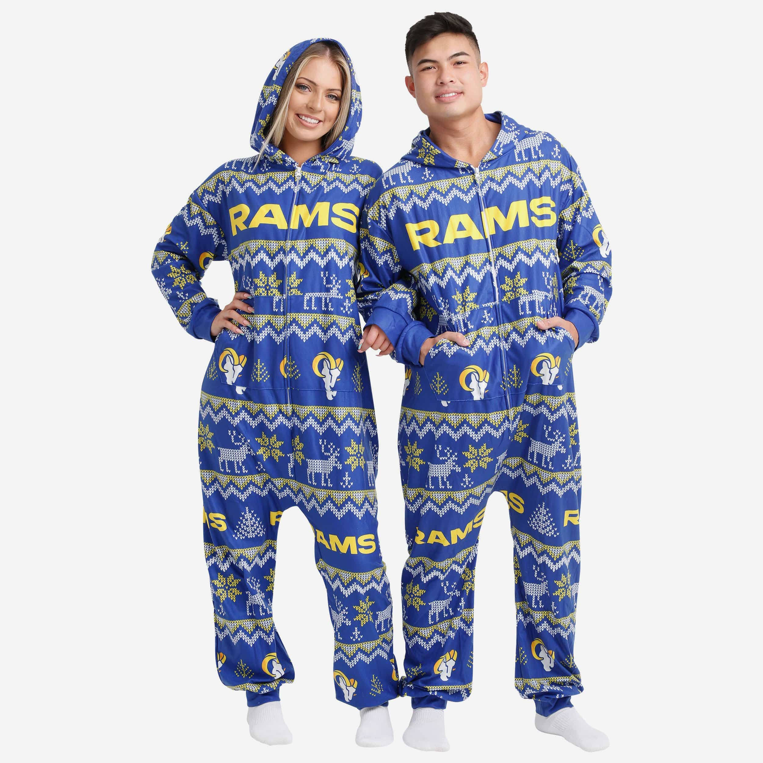 Foco Los Angeles Rams Nfl Ugly Pattern One Piece Pajamas Q9_66TNQB2A Foco Los Angeles Rams Nfl Ugly Pattern One Piece Pajamas Q9_66TNQB2A