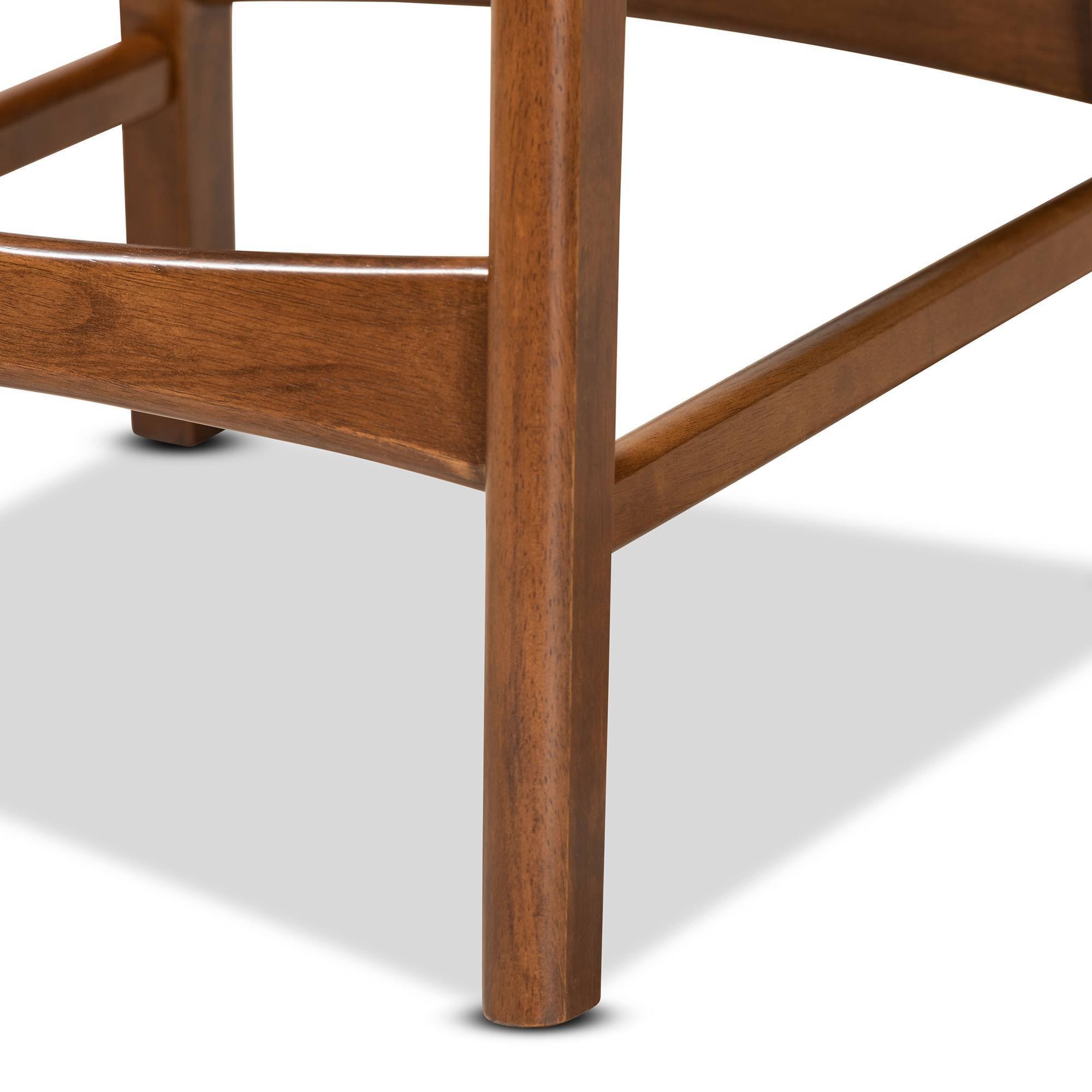 Baxton Studio Katya Mid-Century Modern Fabric Upholstered And Finished Wood 2-Piece Counter Stool Set Sand & Walnut Brown NW_ZHKFZIS0 Baxton Studio Katya Mid-Century Modern Fabric Upholstered And Finished Wood 2-Piece Counter Stool Set Sand & Walnut Brown NW_ZHKFZIS0