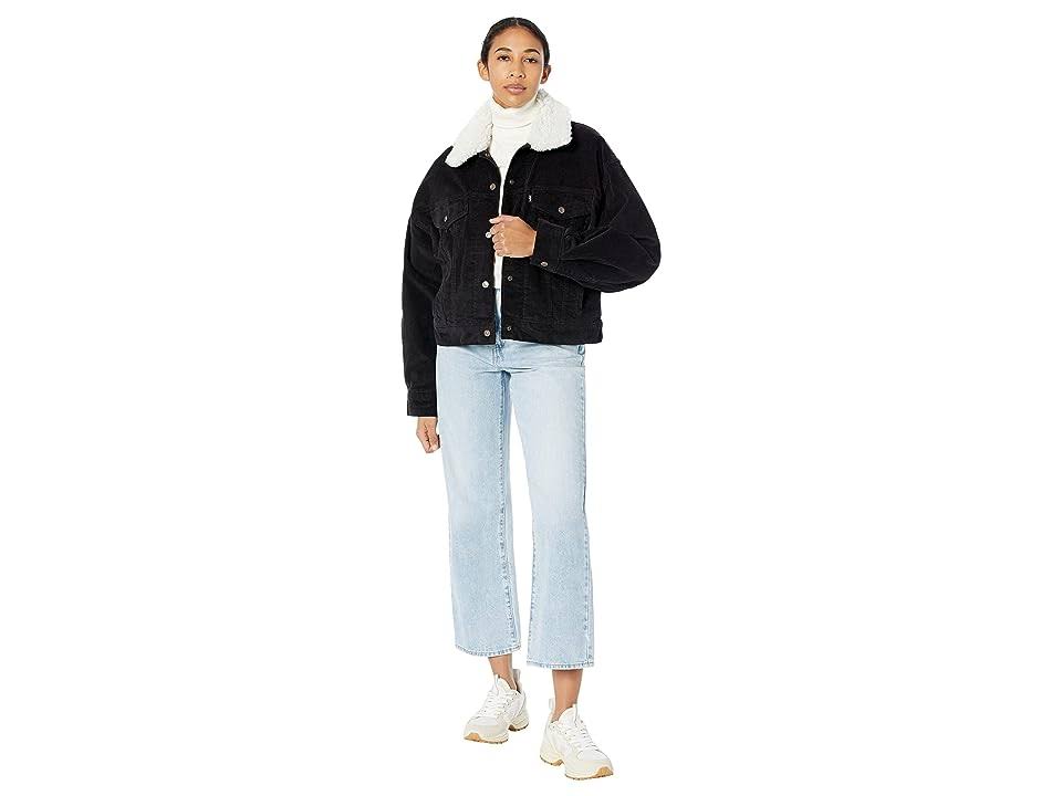 Levi's Women's Sherpa Baby Baggy Trucker Jacket - Black Agate Corduroy Xl UE_RQ42W2DA Levi's Women's Sherpa Baby Baggy Trucker Jacket - Black Agate Corduroy Xl UE_RQ42W2DA