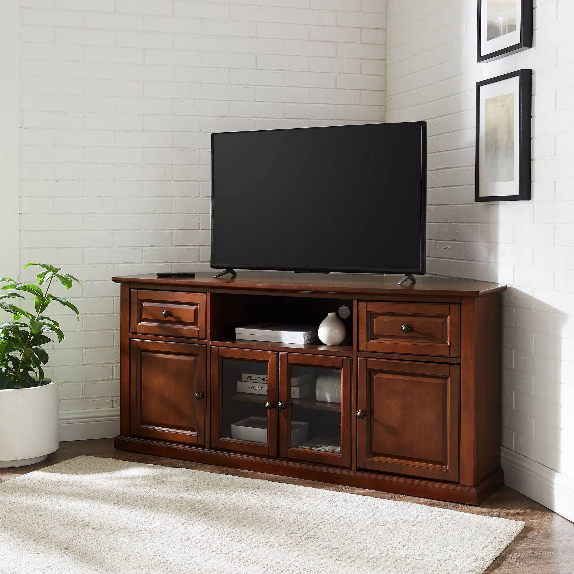 Crosley 60 Corner Tv Stand In Vintage Mahogany MW_TRTKWFAE