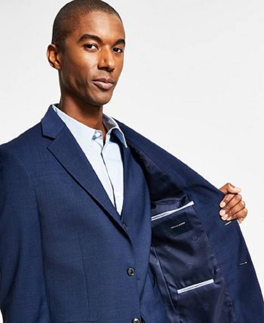 Tommy Hilfiger Men's Modern Fit Th Flex Stretch Suit Jacket Blue Size 44 ZZ_544C374L