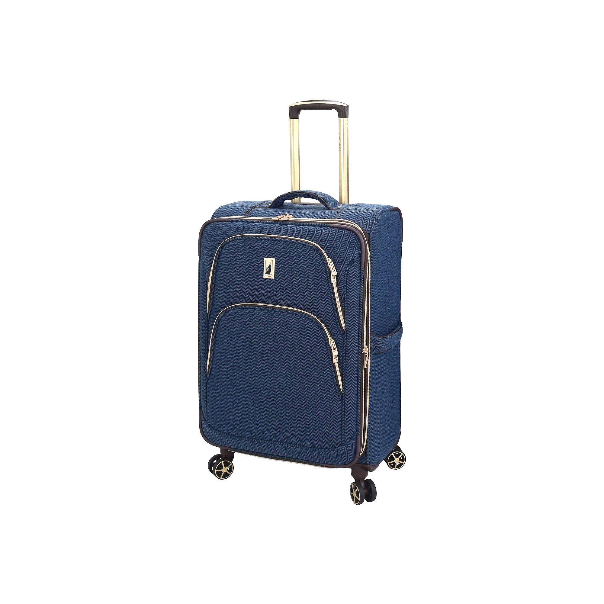 London Fog Yorkshire Expandable Softside Spinner Luggage - Navy - 20 Carryon 5F_BCWC4DXQ