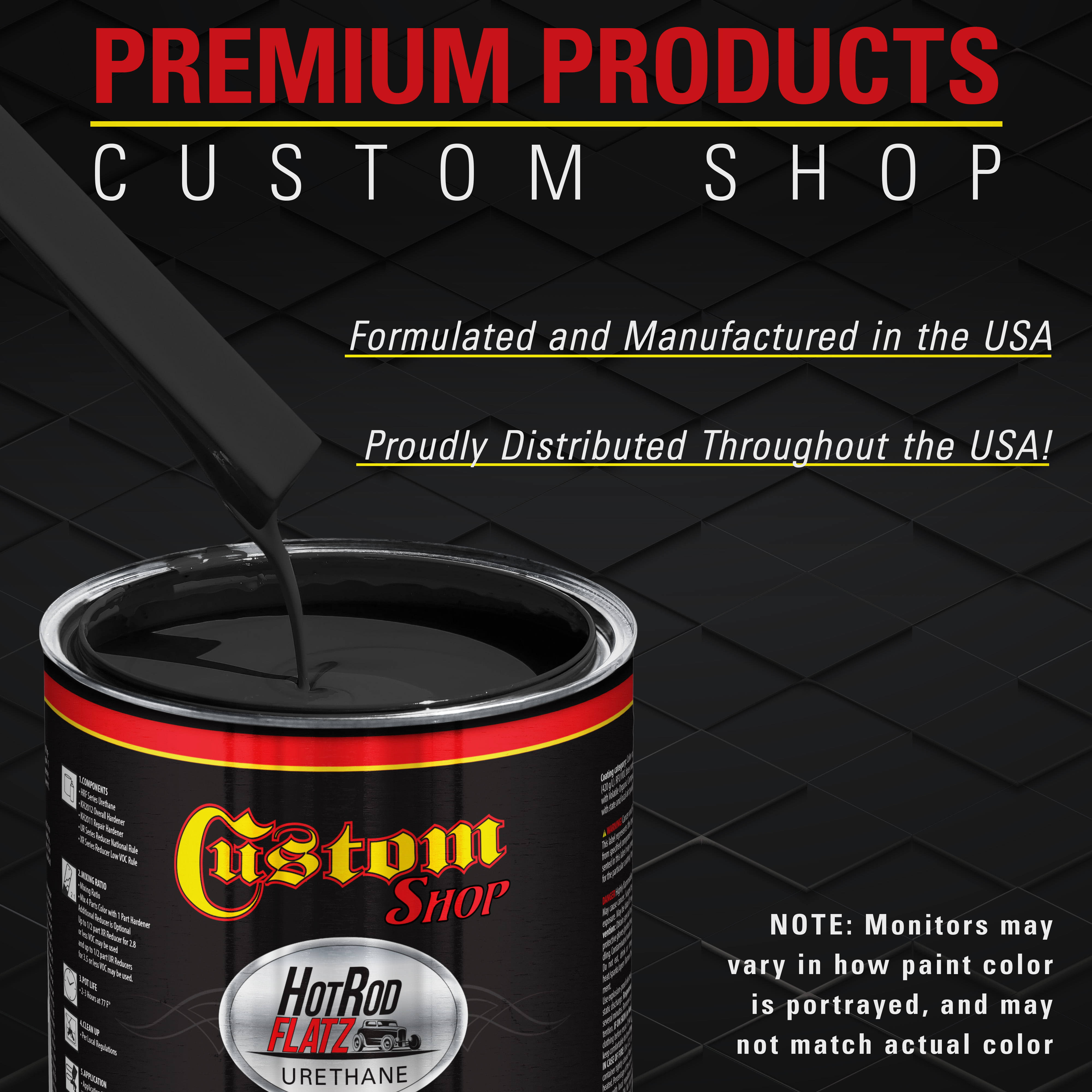 Custom Shop Hot Rod Black - Hot Rod Flatz Urethane Automotive Flat Matte Car Paint, 1 Quart Kit X8_H5EMUFOQ