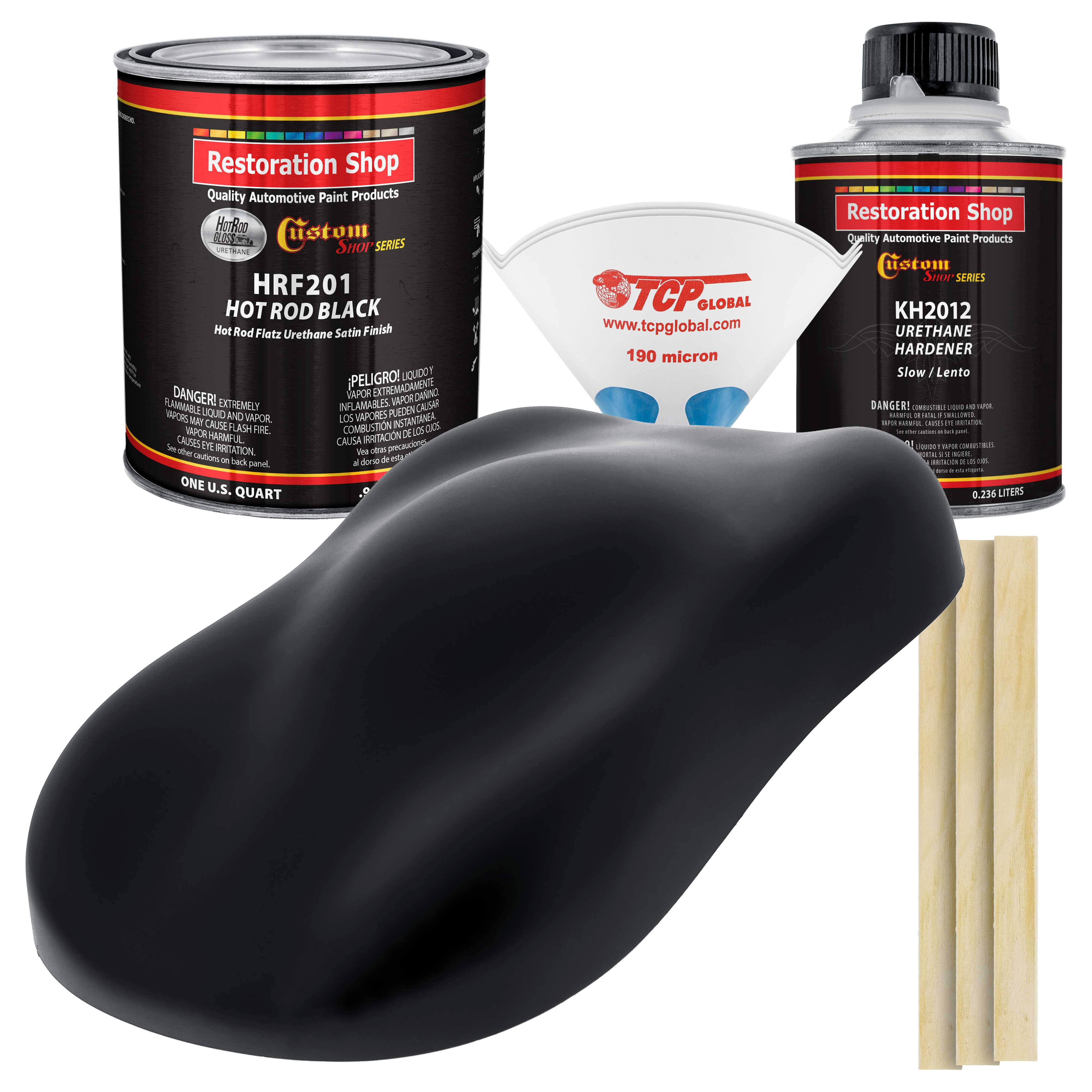 Custom Shop Hot Rod Black - Hot Rod Flatz Urethane Automotive Flat Matte Car Paint, 1 Quart Kit X8_H5EMUFOQ