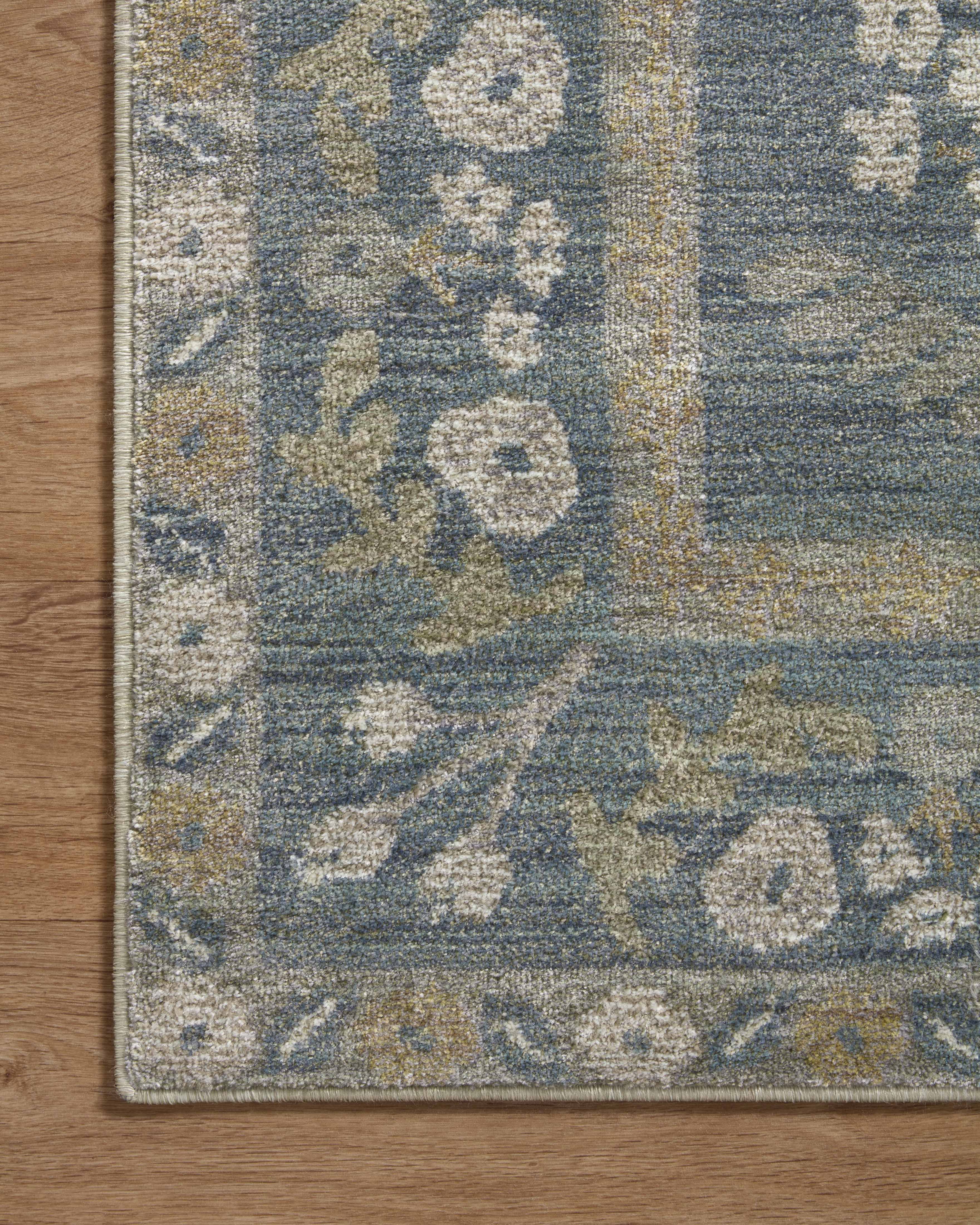Loloi Rifle Paper Fiore Fio-01 Rug, Slate / Sage / 3'2 Round FV_2GGRIFV5 Loloi Rifle Paper Fiore Fio-01 Rug, Slate / Sage / 3'2 Round FV_2GGRIFV5