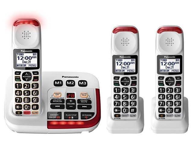 Panasonic Kx-Tgm420w Plus (2) Kx-Tgma44w 3 Handset Amplified Cordless Phone EU_WQM2QS5P