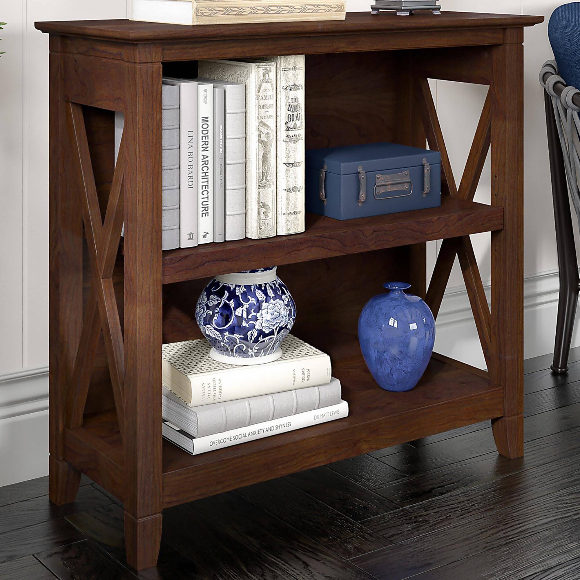 Bush Furniture Key West Bing Cherry Small 2 Shelf Bookcase FS_088GPYPE