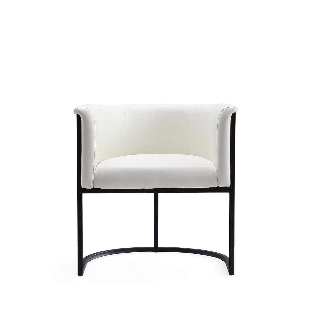 Manhattan Comfort Bali Black Faux Leather Dining Chair OU_CZELZBVT