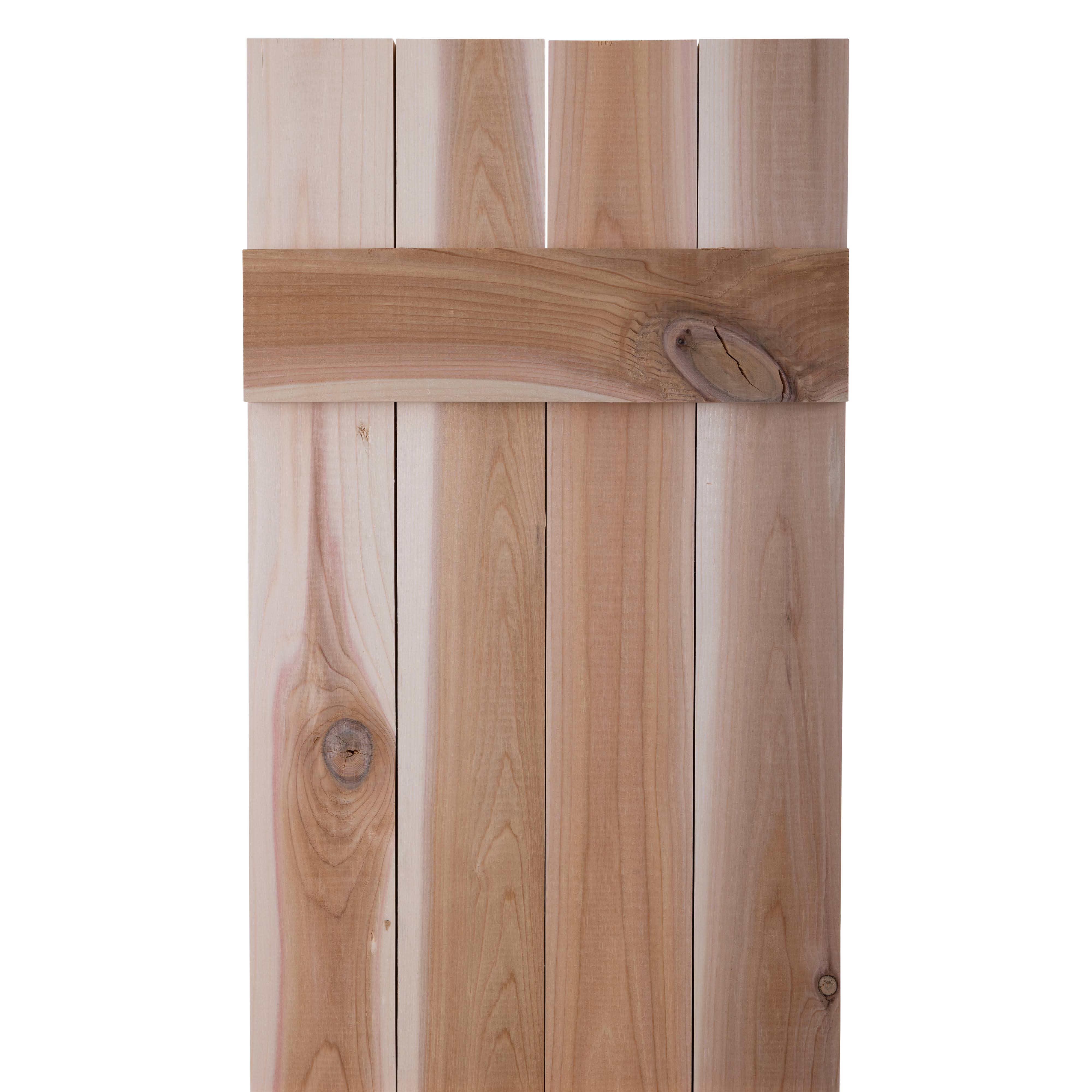 Dogberry 14 In. X 48 In. Coffee Brown Traditional Board & Batten Exterior Shutters Pair IF_ATZRJDMB Dogberry 14 In. X 48 In. Coffee Brown Traditional Board & Batten Exterior Shutters Pair IF_ATZRJDMB