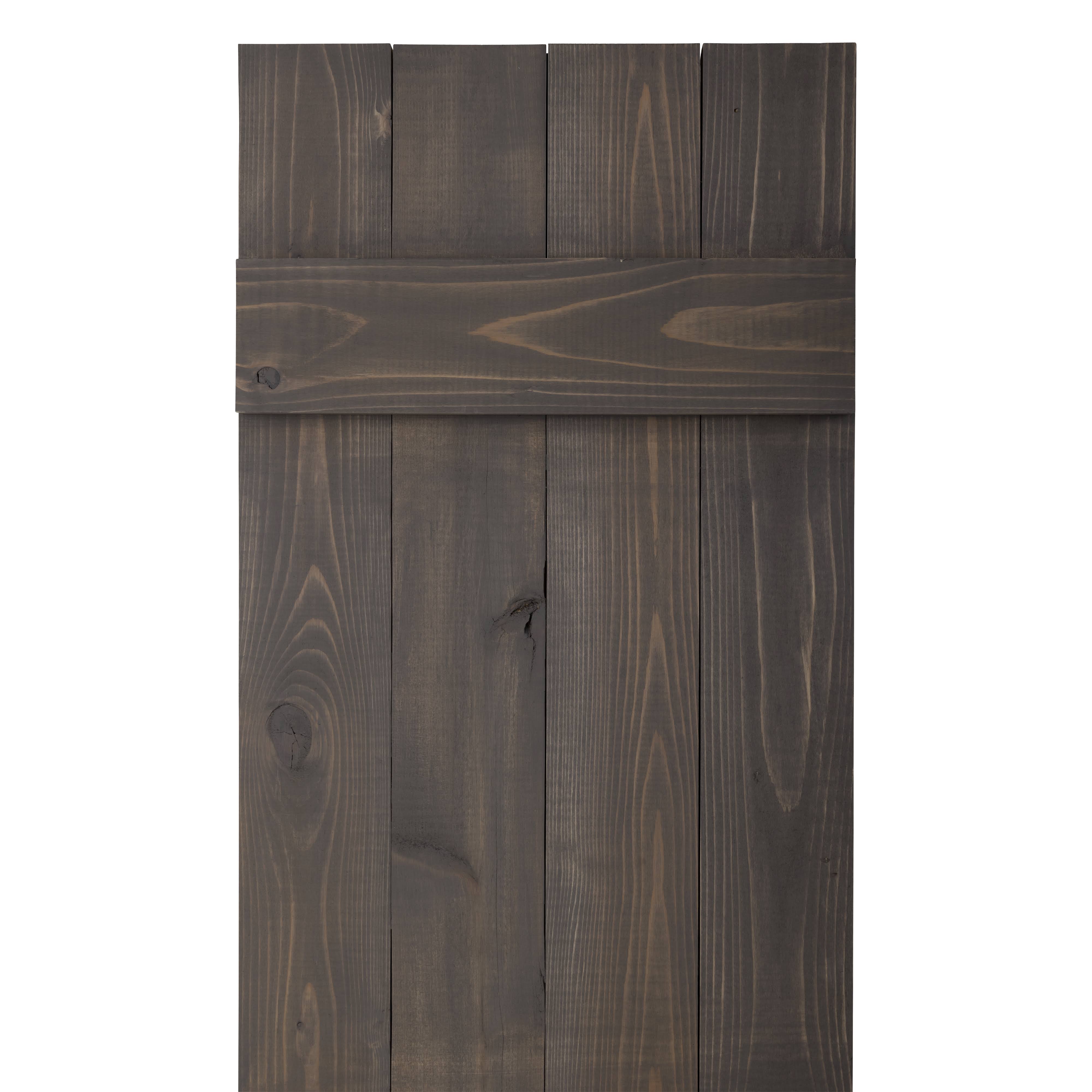 Dogberry 14 In. X 48 In. Coffee Brown Traditional Board & Batten Exterior Shutters Pair IF_ATZRJDMB Dogberry 14 In. X 48 In. Coffee Brown Traditional Board & Batten Exterior Shutters Pair IF_ATZRJDMB