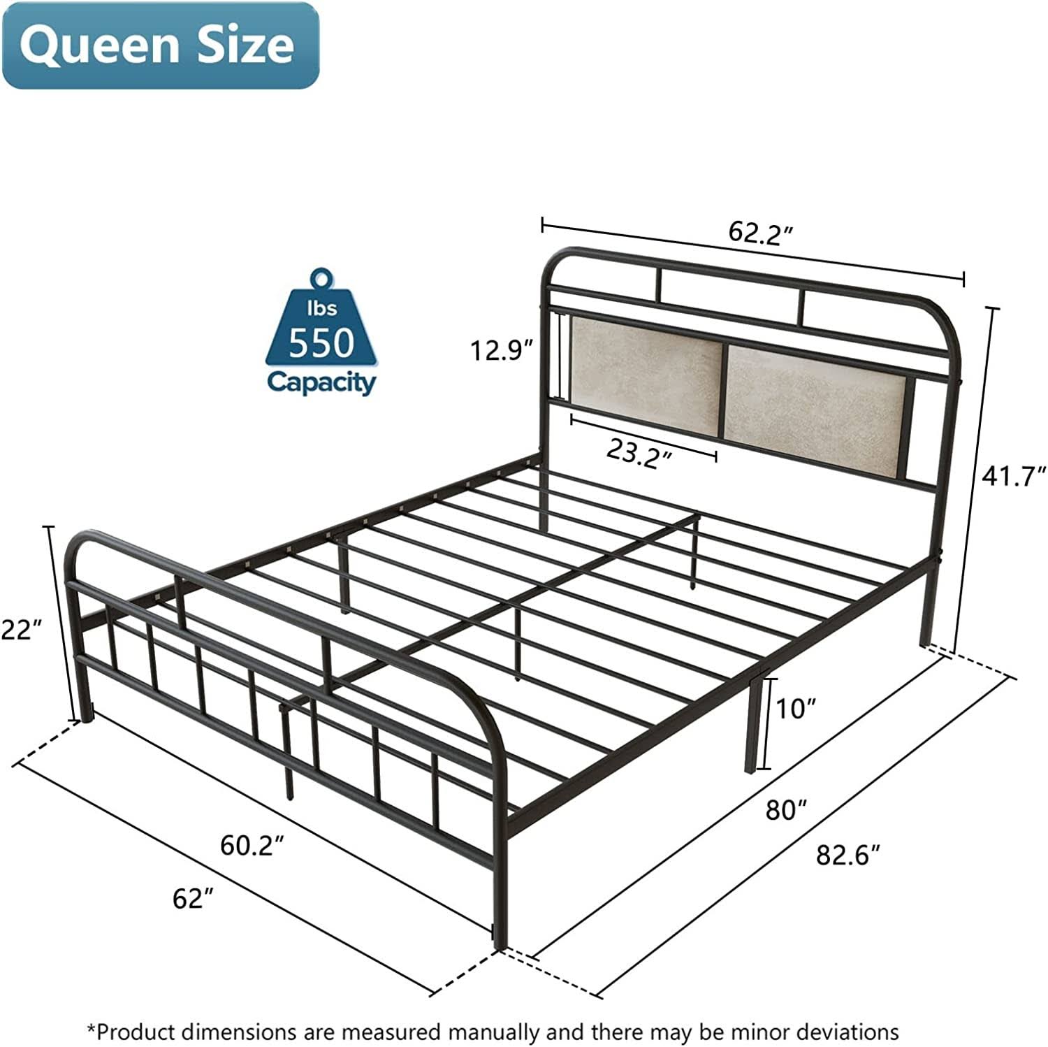 Recaceik Queen Bed Frame Metal Platform Bed Frame Queen Size With Headboard And Footboard, Mattress Foundation, Queen Size Bed Frame No Box Spring 6O_LCIHZ8GD Recaceik Queen Bed Frame Metal Platform Bed Frame Queen Size With Headboard And Footboard, Mattress Foundation, Queen Size Bed Frame No Box Spring 6O_LCIHZ8GD