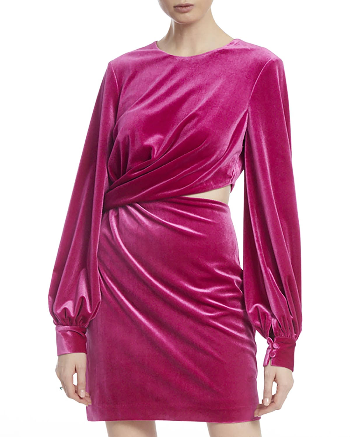 One33 Social Cutout Crossover Velvet Mini Dress CY_T9BEDJHD One33 Social Cutout Crossover Velvet Mini Dress CY_T9BEDJHD