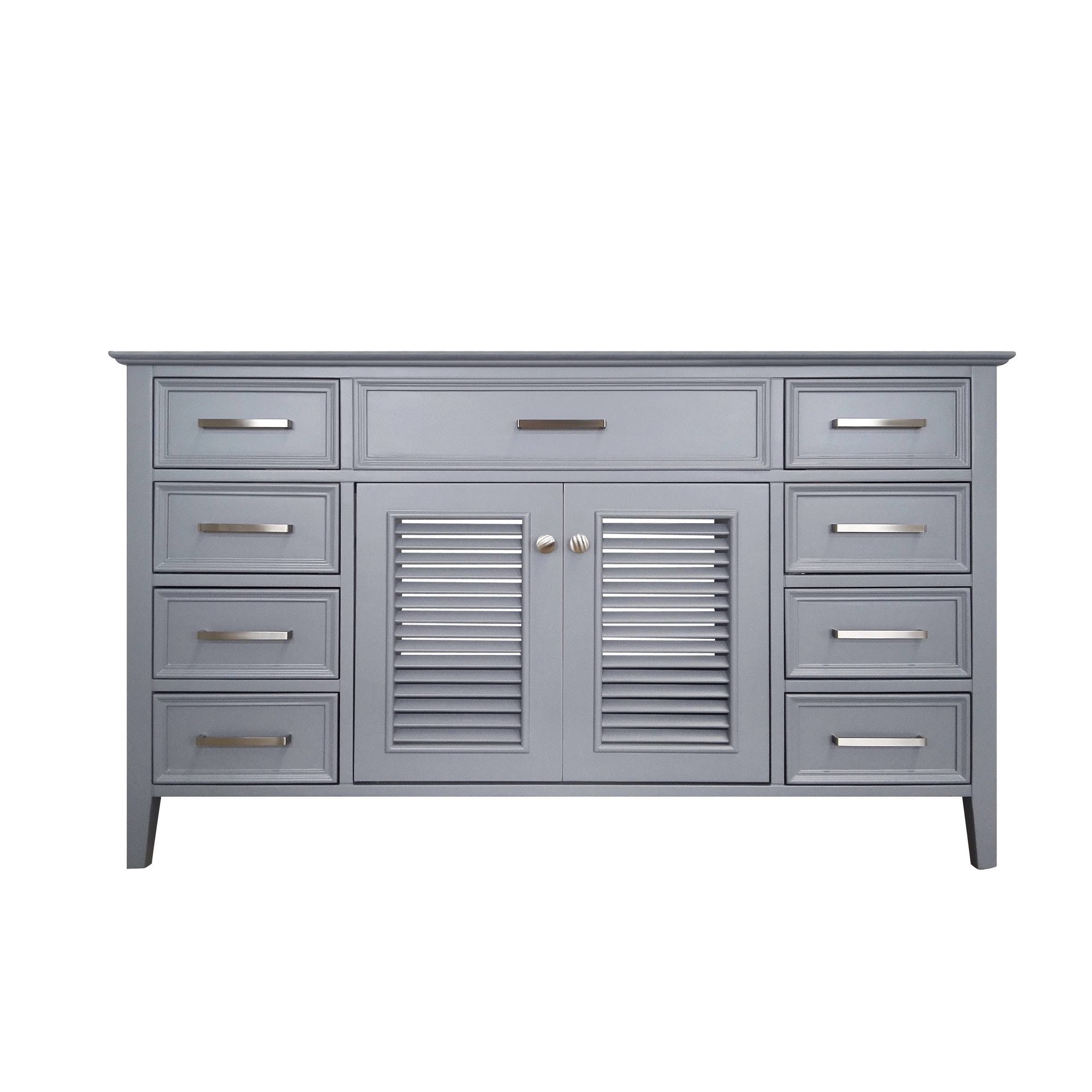 Ariel Kensington 54 In. Single Sink Base Cabinet In Grey XH_DCM9DOT2 Ariel Kensington 54 In. Single Sink Base Cabinet In Grey XH_DCM9DOT2