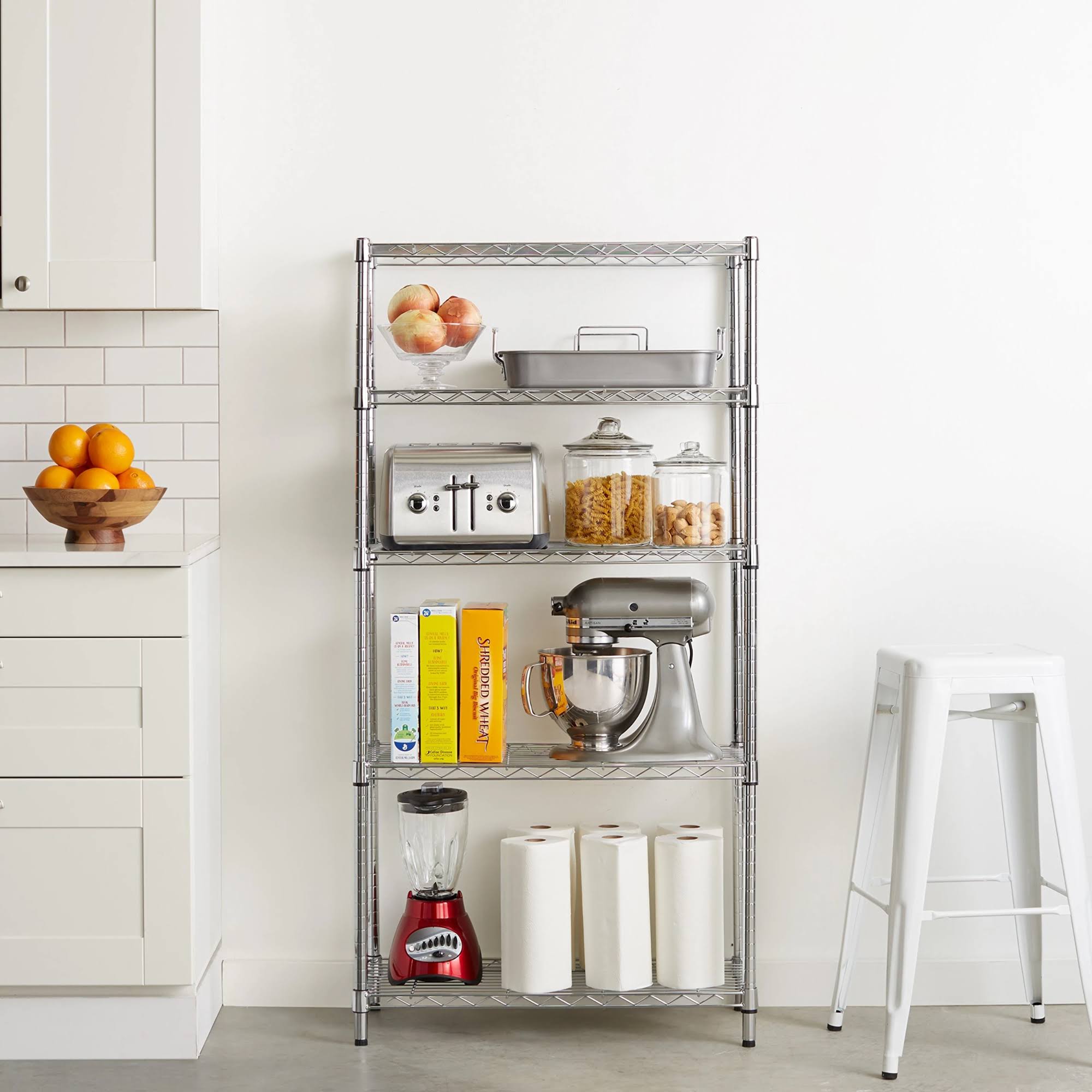 5-Shelf Adjustable, Heavy Duty Storage Shelving Unit FE_THRUKXFF 5-Shelf Adjustable, Heavy Duty Storage Shelving Unit FE_THRUKXFF