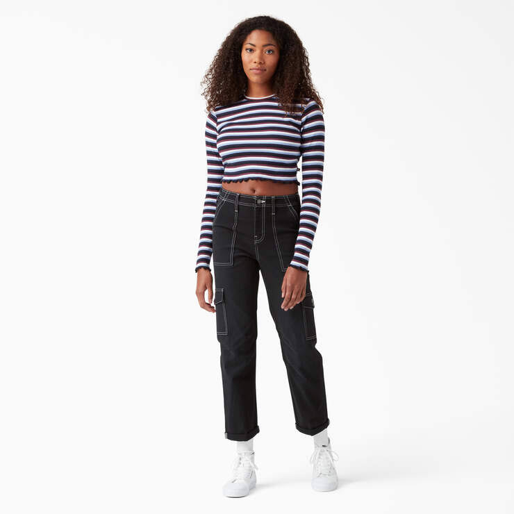Dickies Women's Skinny Fit Cuffed Cargo Pants - Black Size 34 (Fpr52) PV_PGUIXL7U Dickies Women's Skinny Fit Cuffed Cargo Pants - Black Size 34 (Fpr52) PV_PGUIXL7U