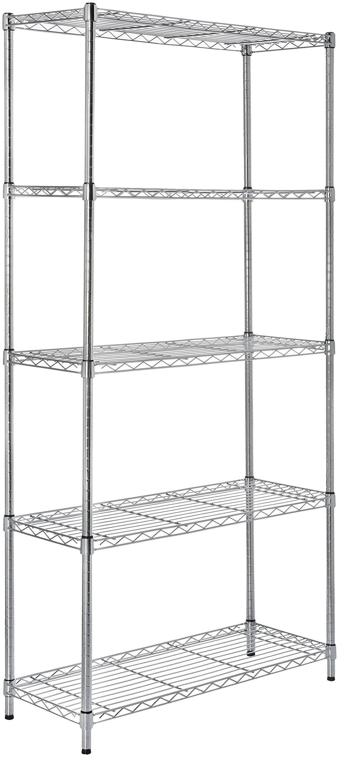 5-Shelf Adjustable, Heavy Duty Storage Shelving Unit FE_THRUKXFF 5-Shelf Adjustable, Heavy Duty Storage Shelving Unit FE_THRUKXFF