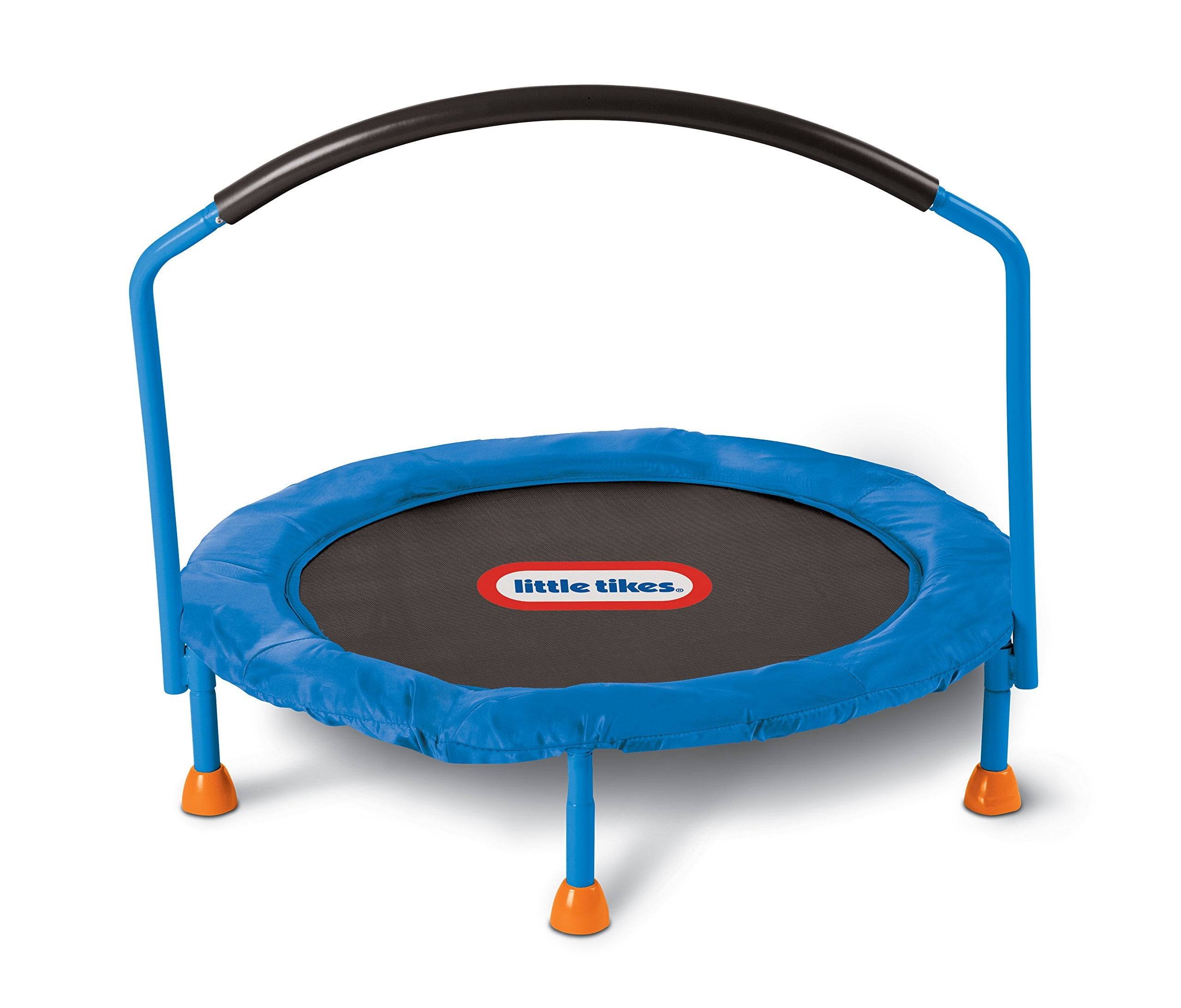 Little Tikes Easy Store 3-Foot Trampoline, With Hand Rail, Blue KR_7KMXPJXE Little Tikes Easy Store 3-Foot Trampoline, With Hand Rail, Blue KR_7KMXPJXE