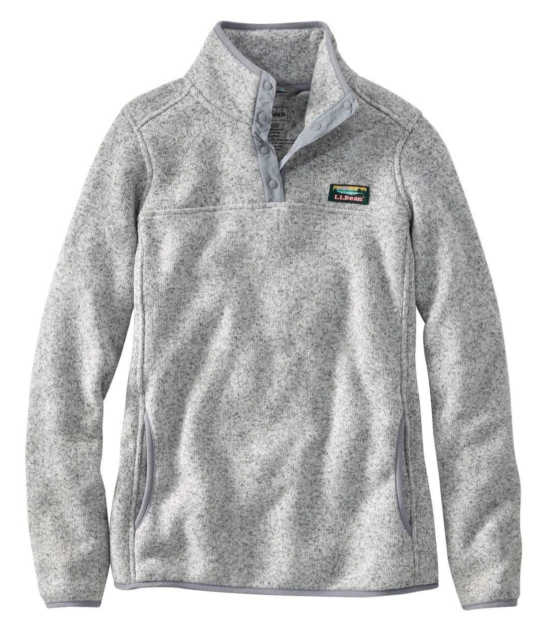 L.L.Bean Women's Bean's Sweater Fleece Pullover, Arctic Blue / L 8H_MRYIZIT5