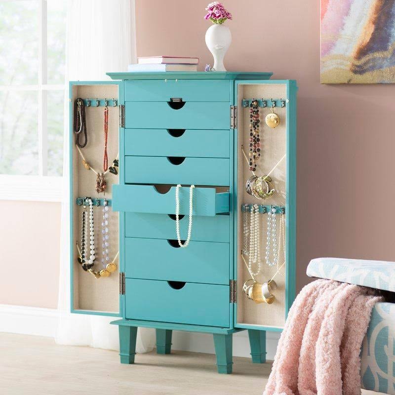 Hives & Honey Cabby Jewelry Armoire, Tuscan White XF_EYGJENPR