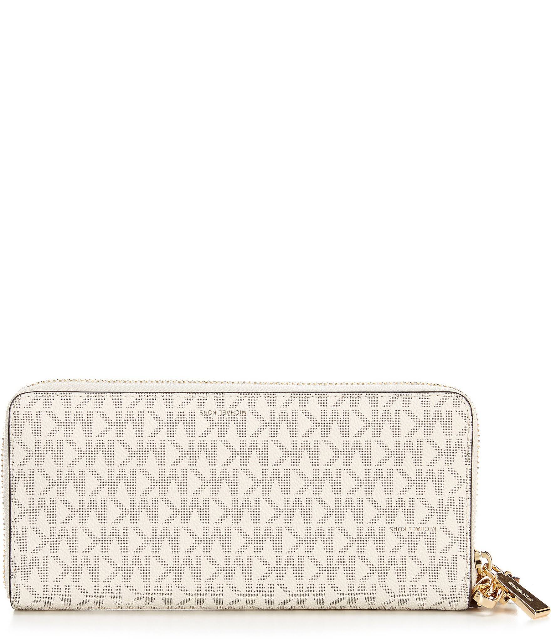 Michael Kors Signature Logo Jet Set Travel Continental Wallet - Vanilla KD_MBETIIXZ Michael Kors Signature Logo Jet Set Travel Continental Wallet - Vanilla KD_MBETIIXZ