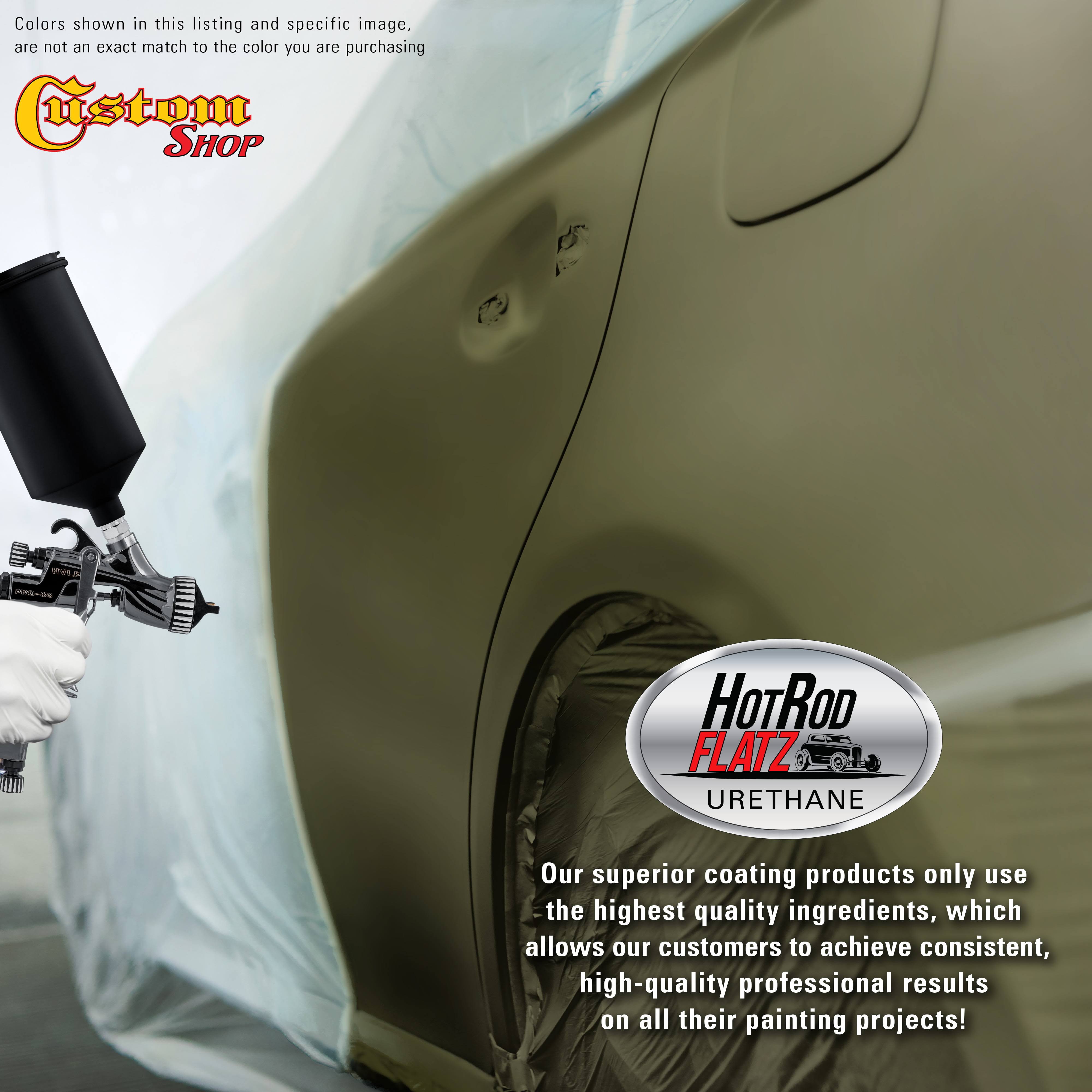 Olive Drab Green - Hot Rod Flatz By Custom Shop Urethane Automotive Flat Matte Car Paint, 1 Quart Kit XB_EBOUJW51