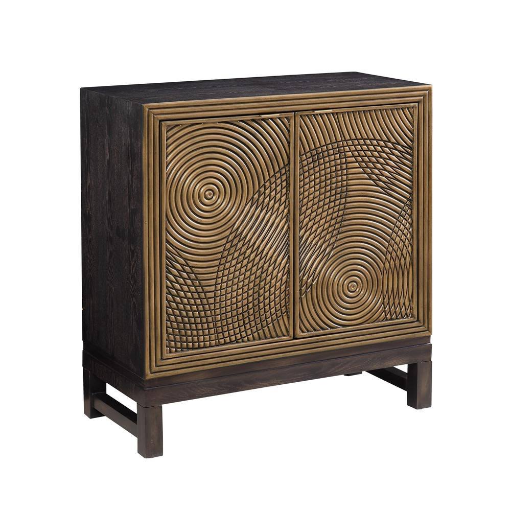 Coast To Coast Imports Zin Gold And Black Two Door Wood Cabinet BR_EZXEBINQ Coast To Coast Imports Zin Gold And Black Two Door Wood Cabinet BR_EZXEBINQ