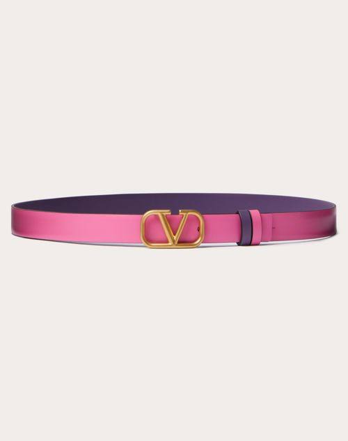 Valentino Garavani Women's Reversible Vlogo Leather Belt - Black Red - Size Medium UW_JCF7OL7P