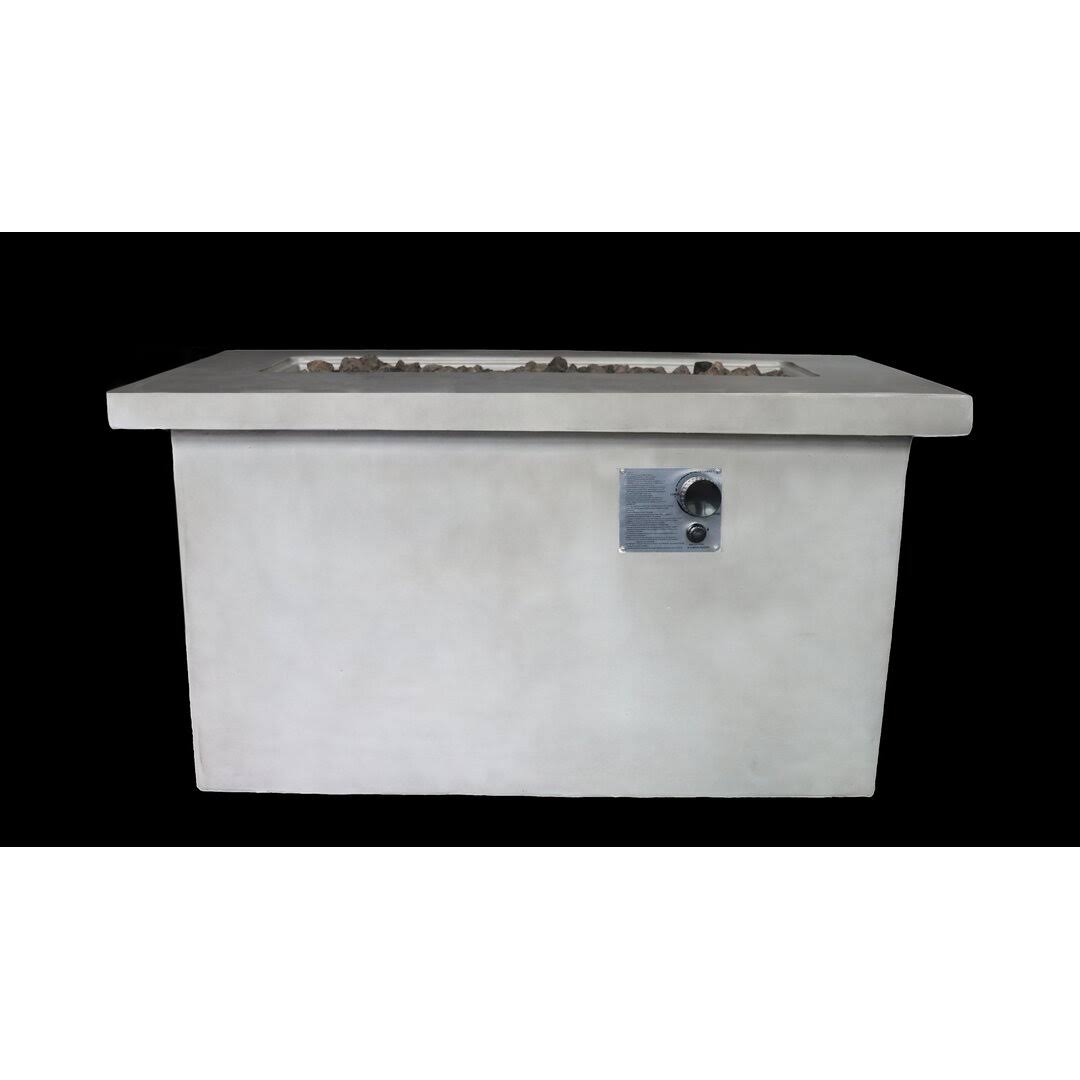 Rashid 24'' H Concrete Propane/Natural Gas Outdoor Fire Pit Table Allmodern Size: 24'' H X 60'' W X 26'' D, Finish: Natural Concrete DG_ITDSH0G0 Rashid 24'' H Concrete Propane/Natural Gas Outdoor Fire Pit Table Allmodern Size: 24'' H X 60'' W X 26'' D, Finish: Natural Concrete DG_ITDSH0G0