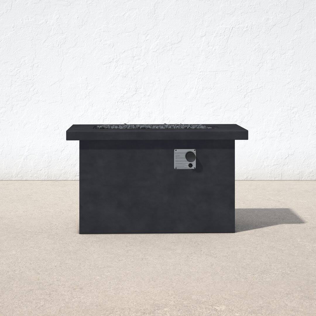 Rashid 24'' H Concrete Propane/Natural Gas Outdoor Fire Pit Table Allmodern Size: 24'' H X 60'' W X 26'' D, Finish: Natural Concrete DG_ITDSH0G0