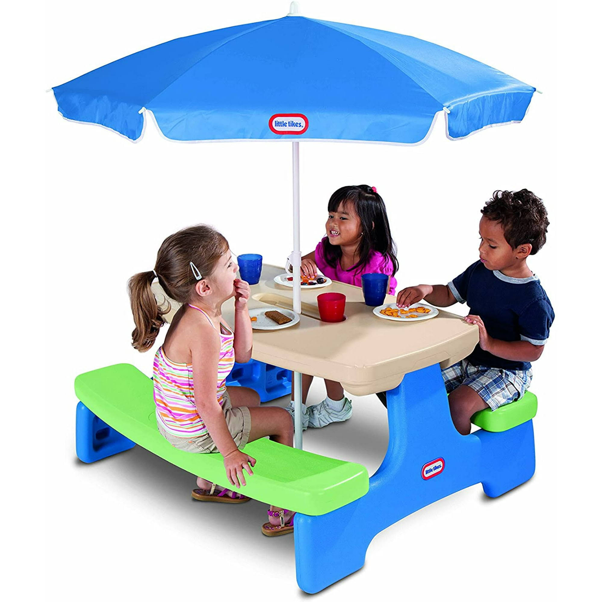 Little Tikes Easy Store Picnic Table With Umbrella UH_QC7SXLNQ